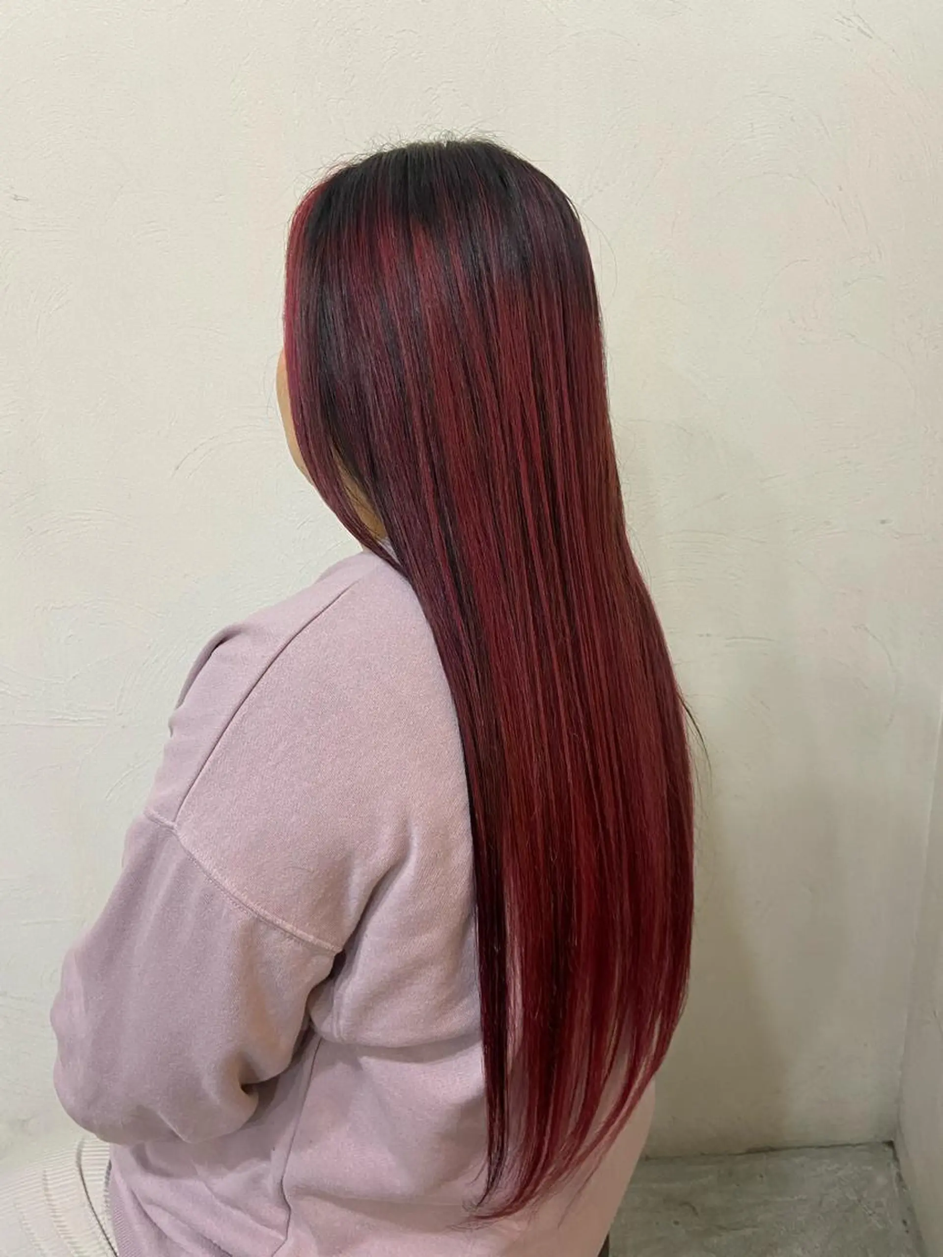 ロング ミストバング レイヤーカット 【今だけブリーチ 限定価格💕】すみのヘアスタイル