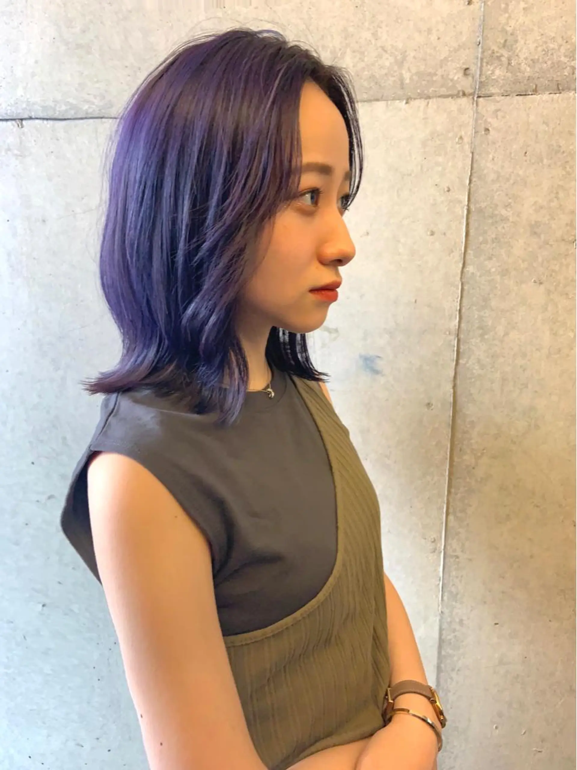 ミディアム カラー ブリーチ ♡ma ki♡のヘアスタイル
