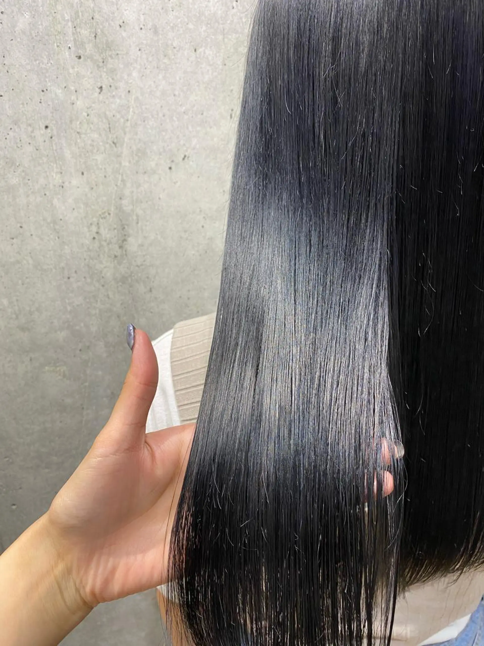 ロング カラー 黒髪 ブルーカラー ブルーブラック 🤍柔らかhair 🤍Kazu 🐩のヘアスタイル