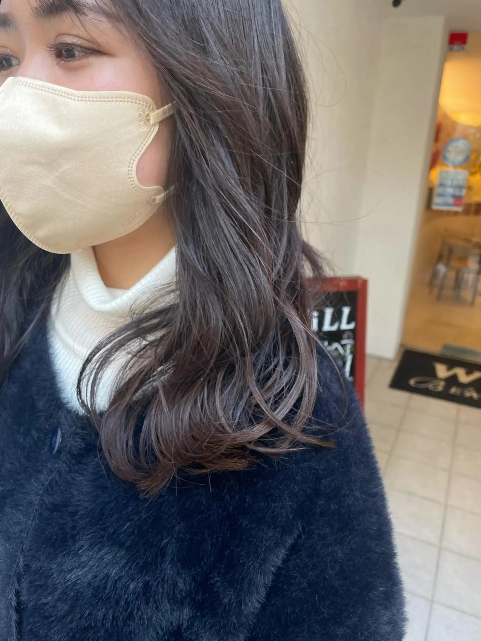 ロング 顔まわりレイヤー 顔周りカット ヨシンモリ 韓国風ヘア レイヤーカット カット トリートメント 🌼韓国ヘア🌼 田中義也のヘアスタイル