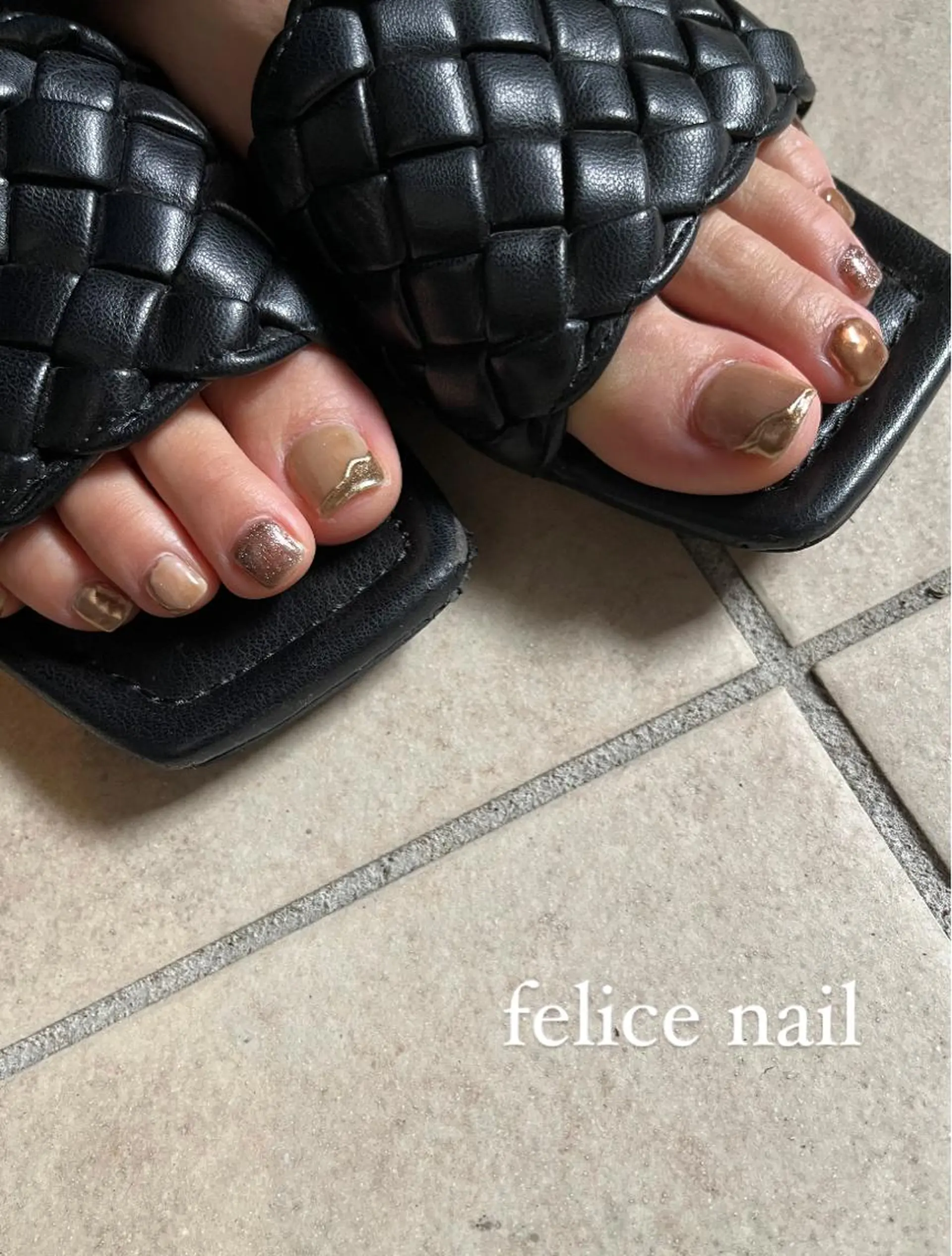 ネイル フットネイル ニュアンスネイル felice nailのネイルデザイン
