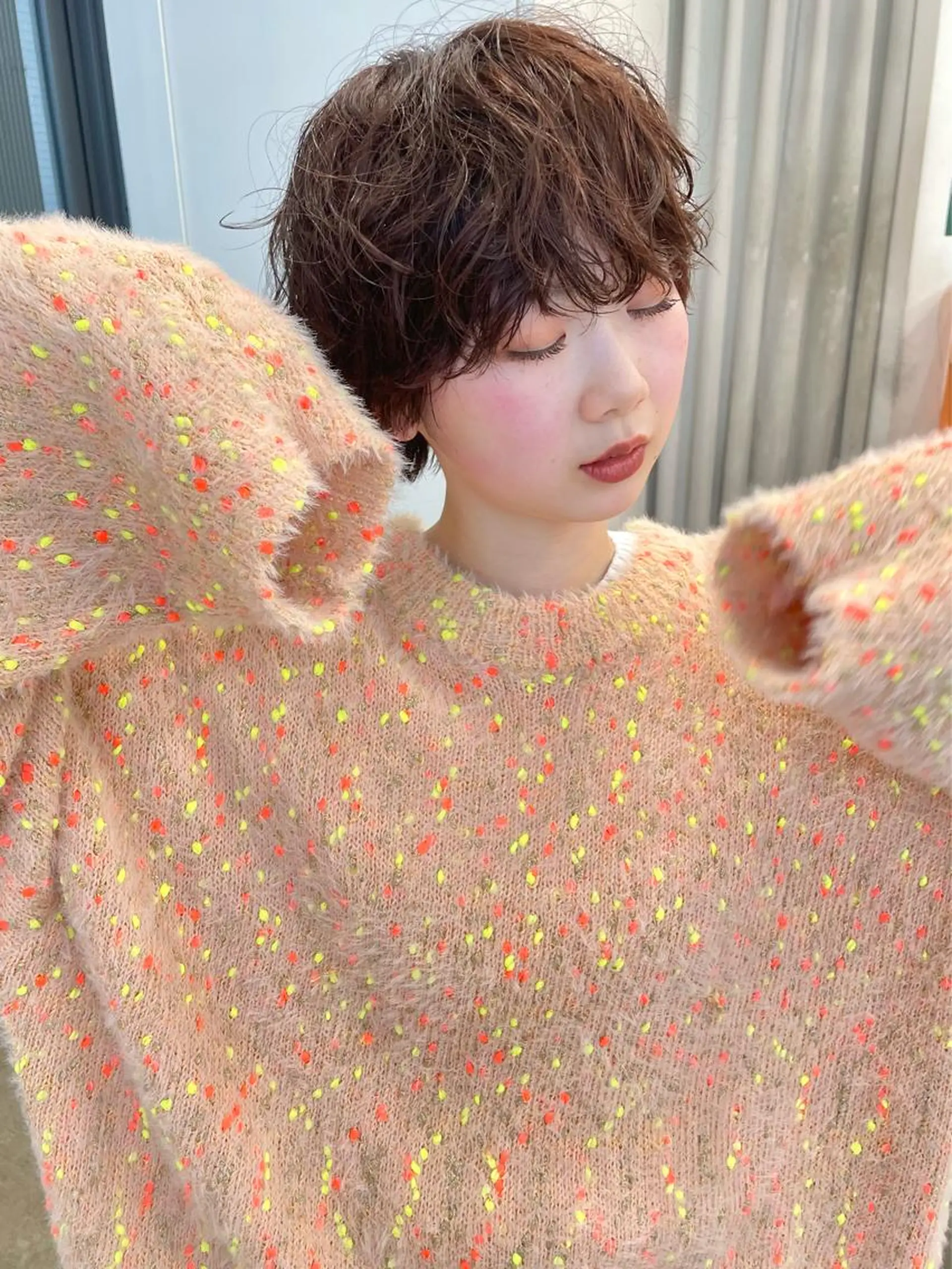 ショート パーマ ニュアンスパーマ pole所属・【pole】 minaのヘアスタイル