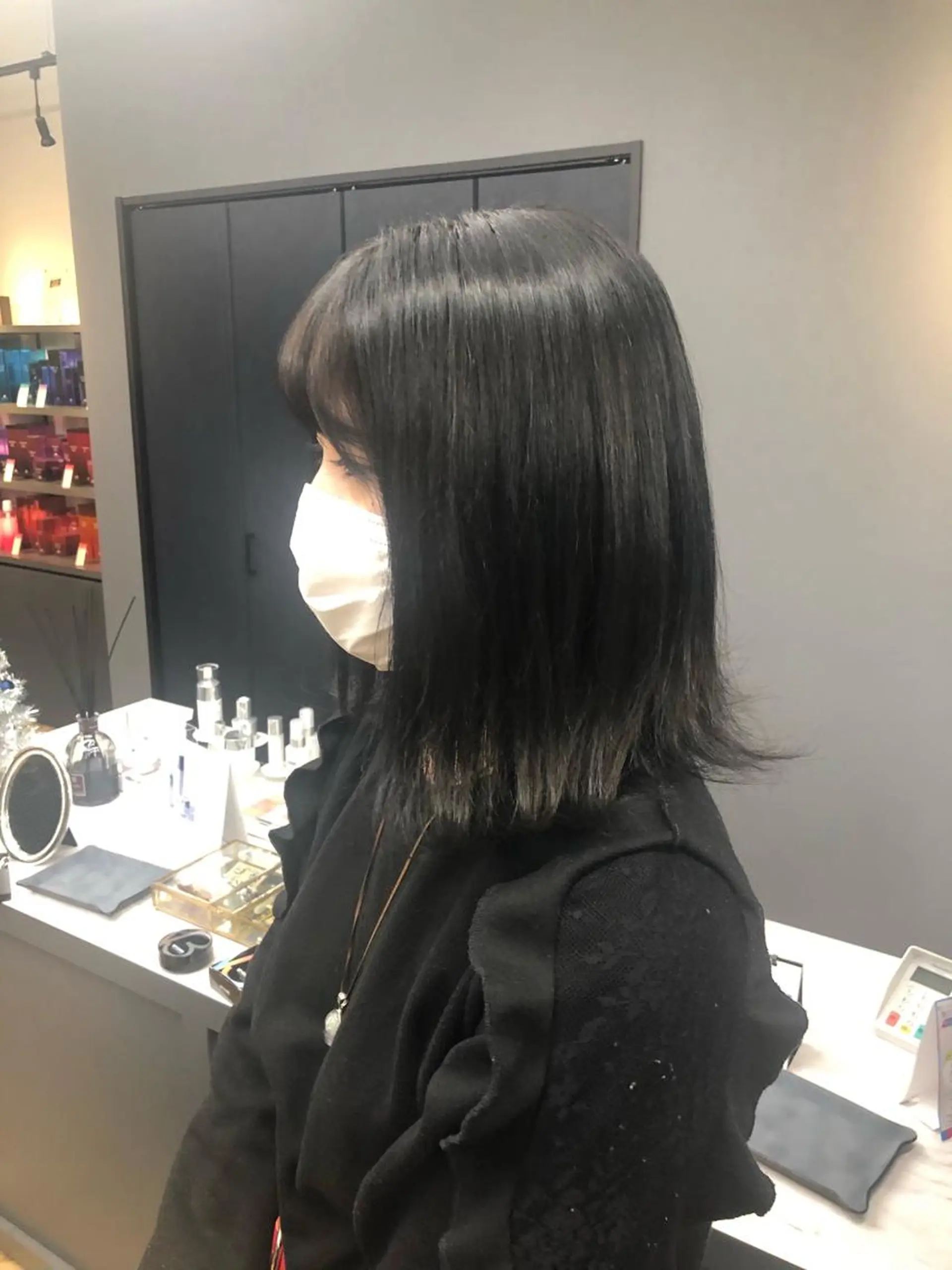 ミディアム カラー 黒髪 ナチュラルブラック GIEN 末吉 海斗のヘアスタイル