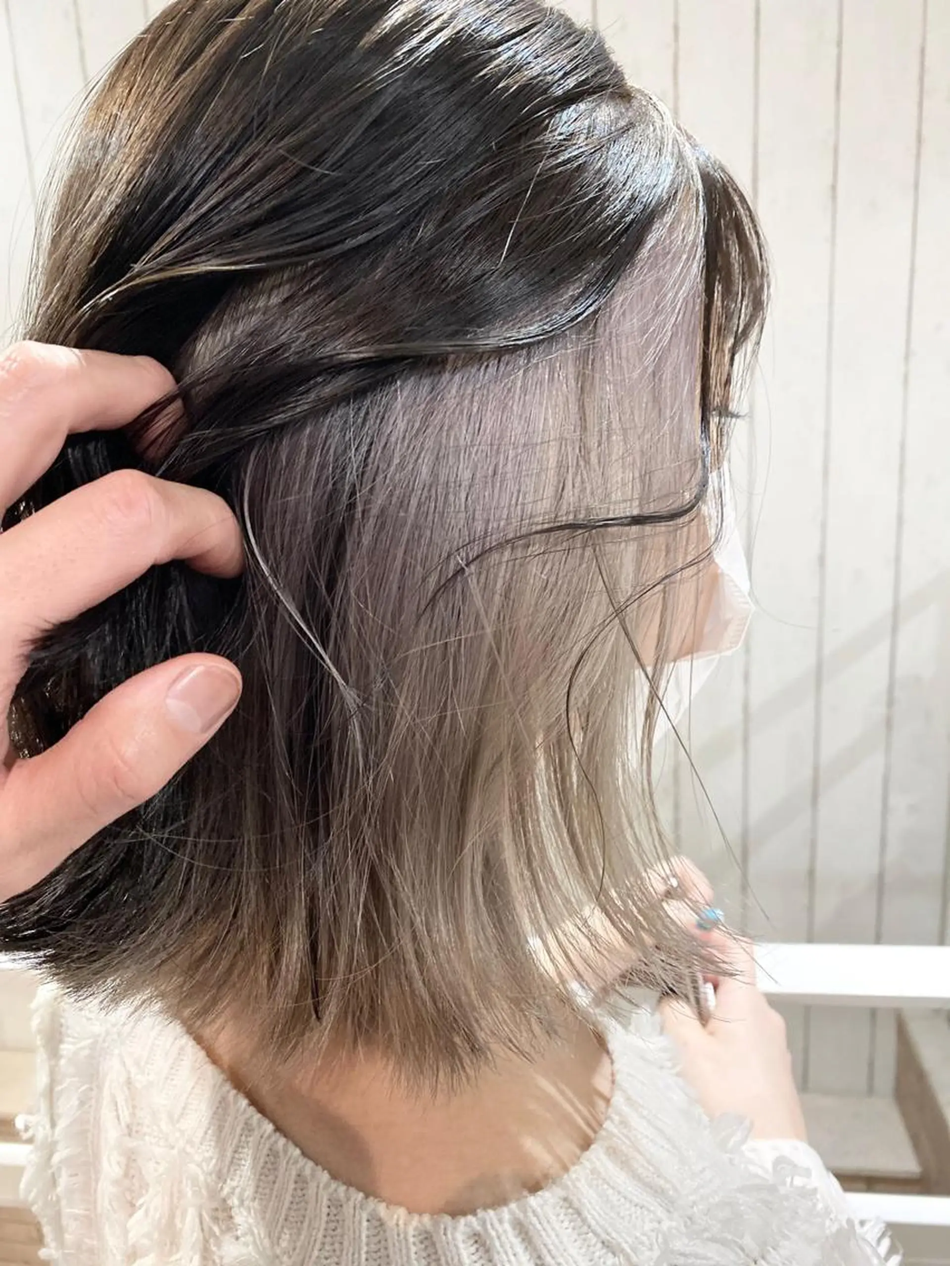 ショート カラー パーマ ヘアアレンジ アッシュ バレイヤージュ ベージュカラー ブリーチ 透明感カラー ヘアカラー トリートメント RecheRche【池袋】所属・👑指名率No.1 👑坂口飛翔のヘアスタイル