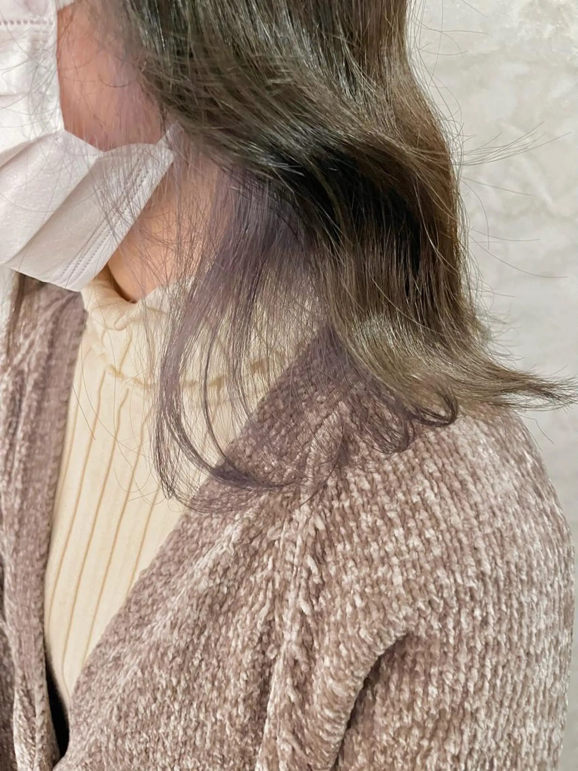 ミディアム カラー ラベンダーカラー シルバー ヘアカラー FUJINO RYOのヘアスタイル