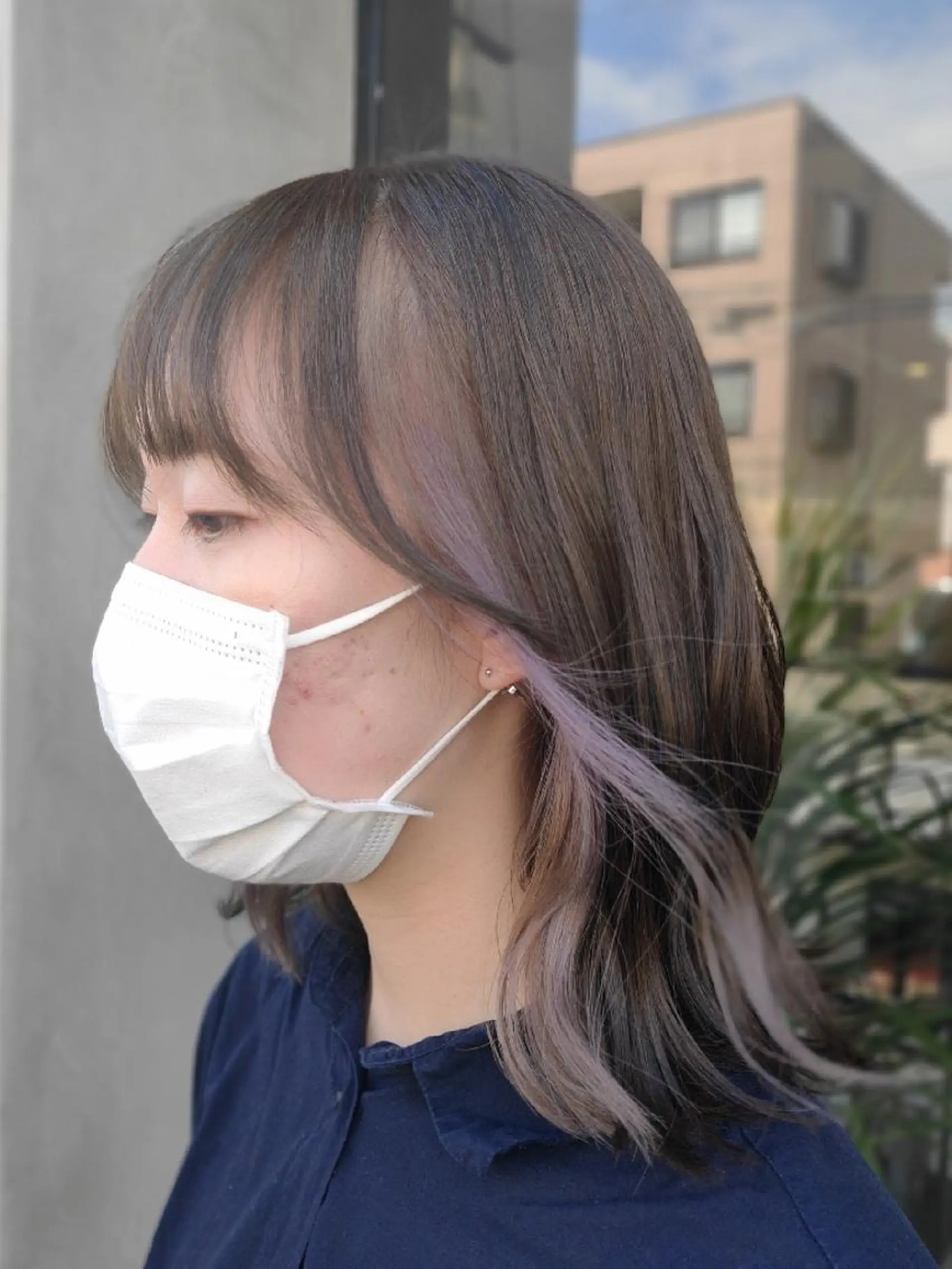ミディアム カラー 五十嵐 野乃佳のヘアスタイル