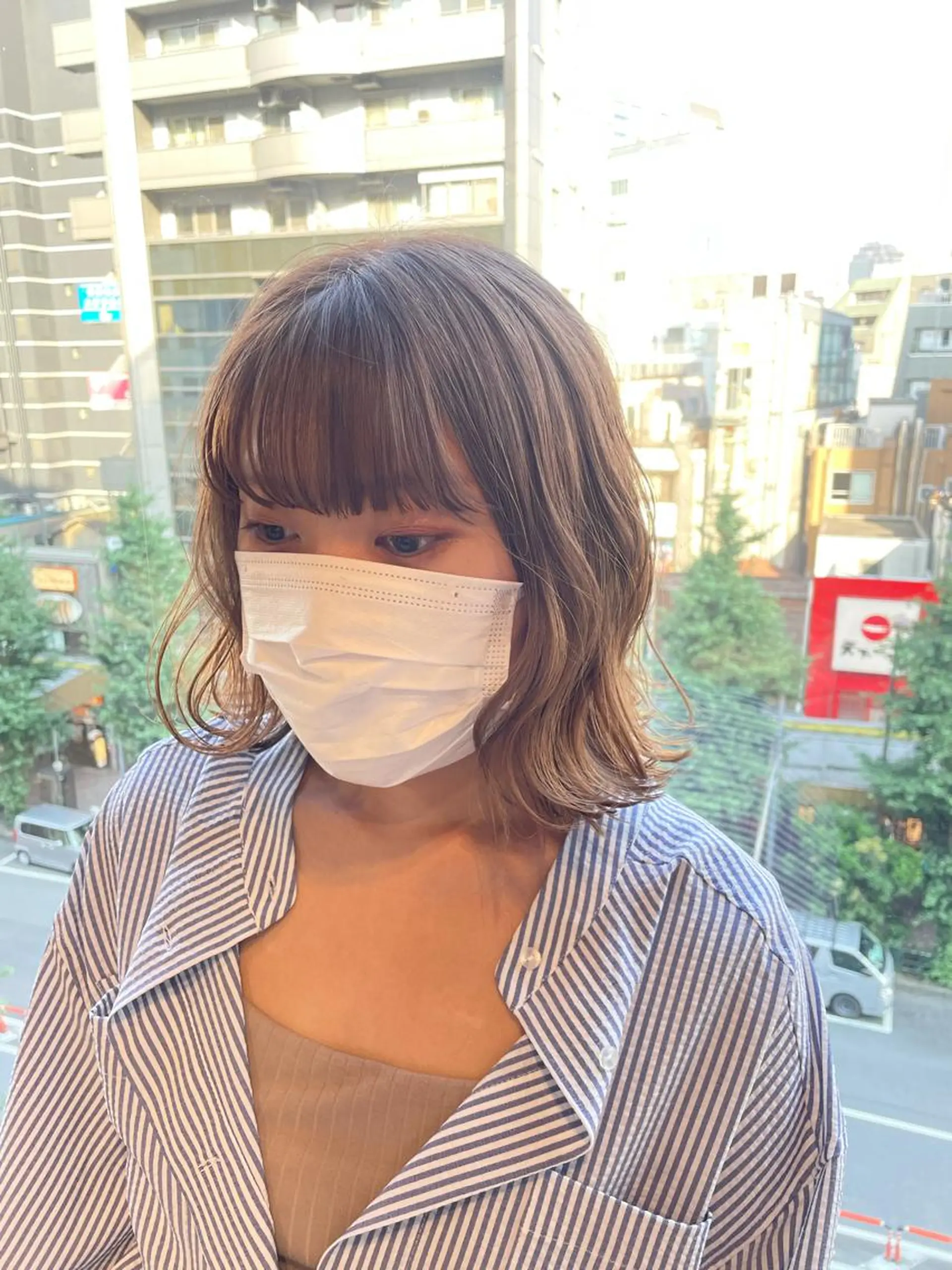 ショート カラー ベージュカラー ヘアカラー トリートメント ブリーチ👩‍🦳/ ‪✂︎MANAMIのヘアスタイル