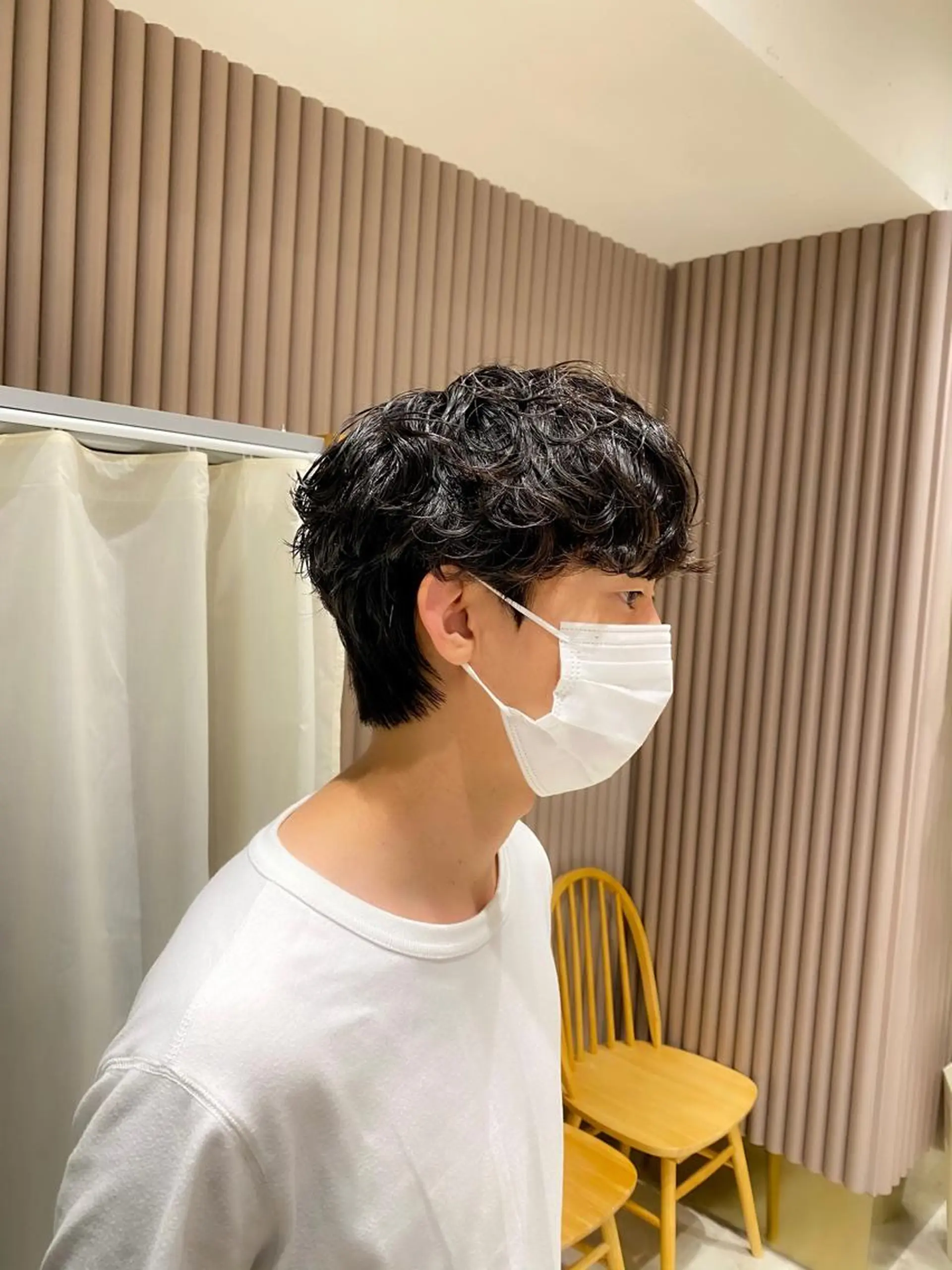 ショート パーマ メンズ カルマパーマ メンズ韓国風 韓国マッシュ マッシュ メンズパーマ カット ヘアカラー パーマ トリートメント ヘッドスパ ヘアセット 韓国メンズヘア専門 RYO 表参道/原宿のヘアスタイル