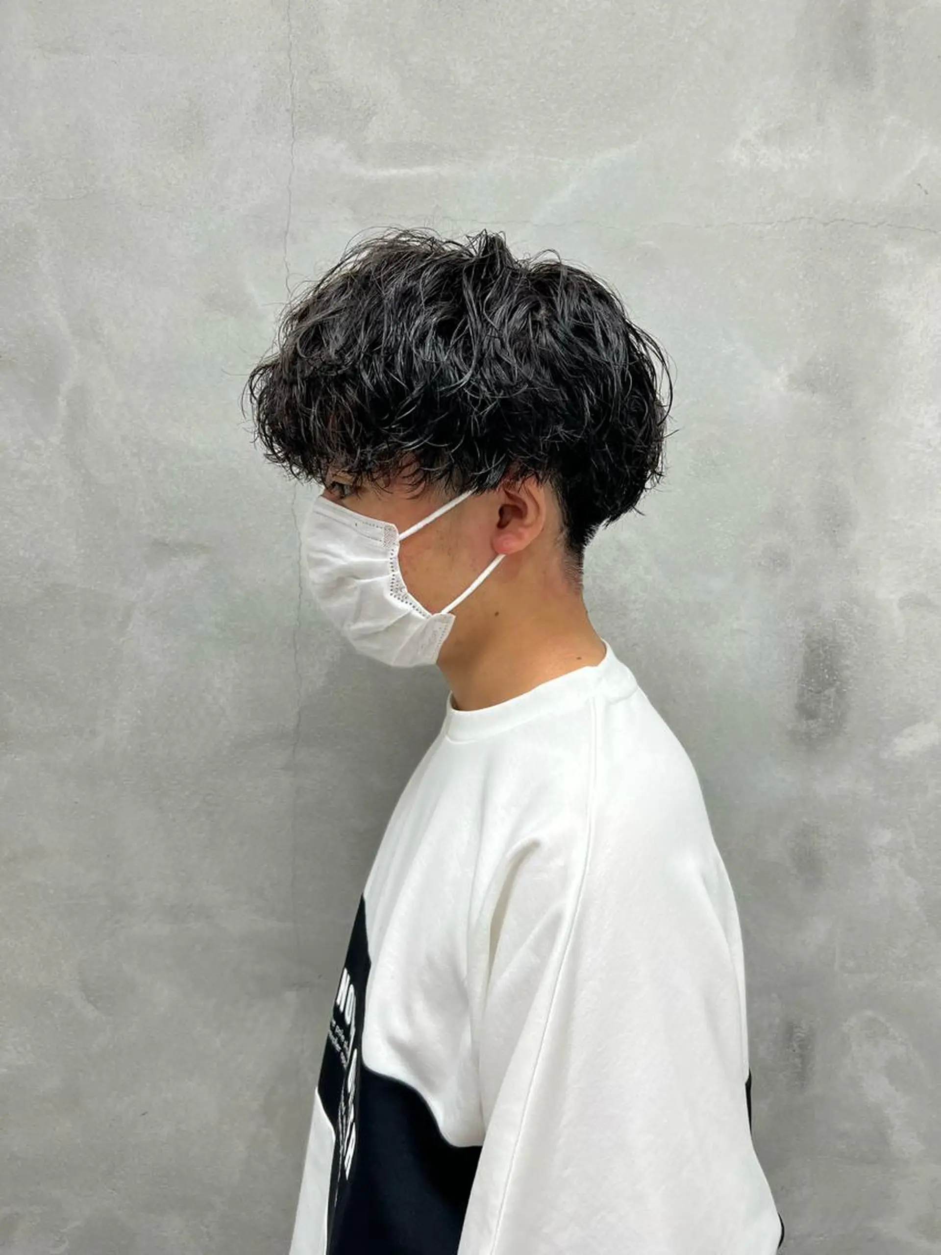 ミディアム パーマ メンズ カット パーマ 村山 豪歩のヘアスタイル