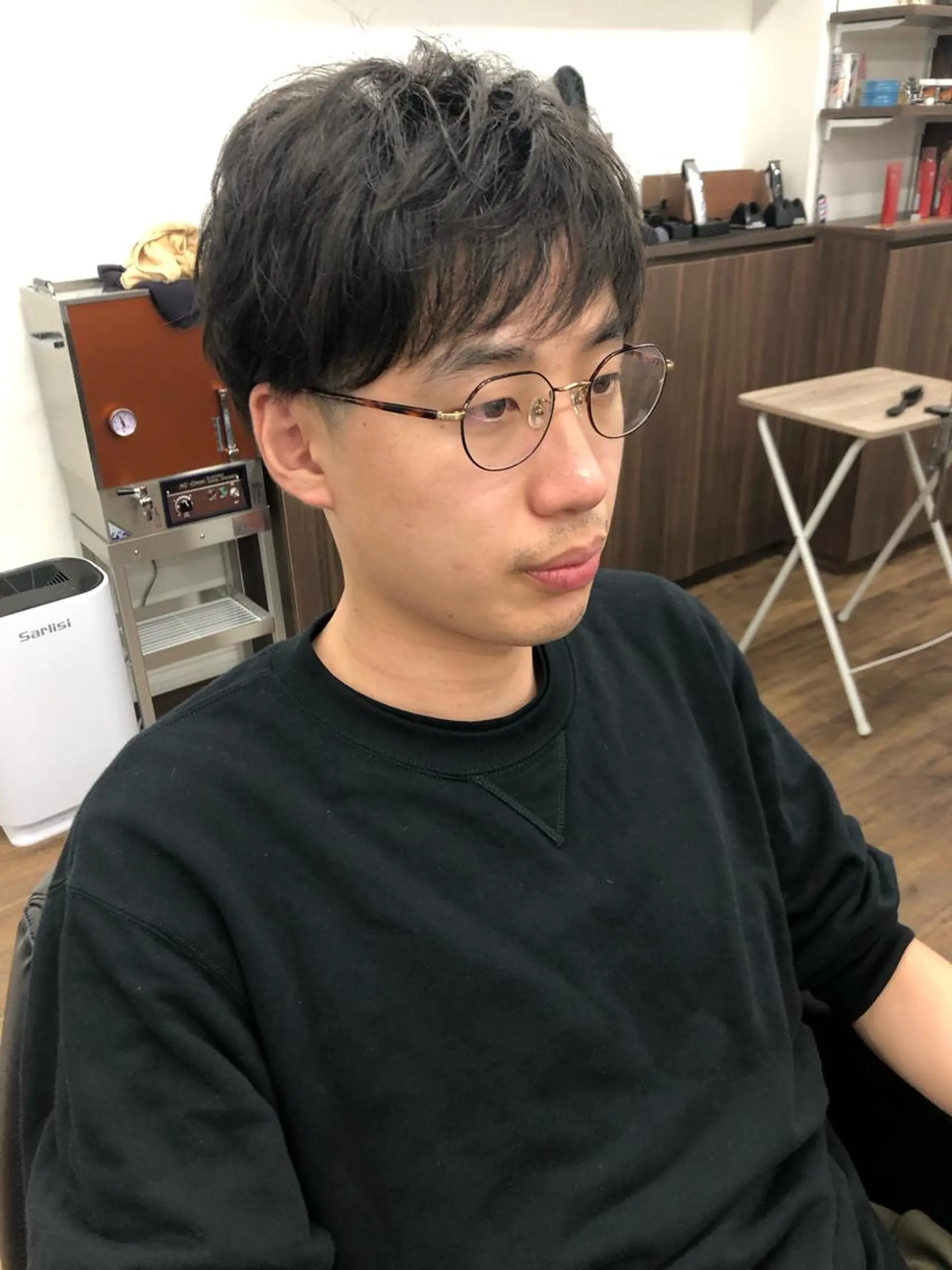 ミディアム メンズ DAN BRISE BARBER所属・馬上 拓海のヘアスタイル