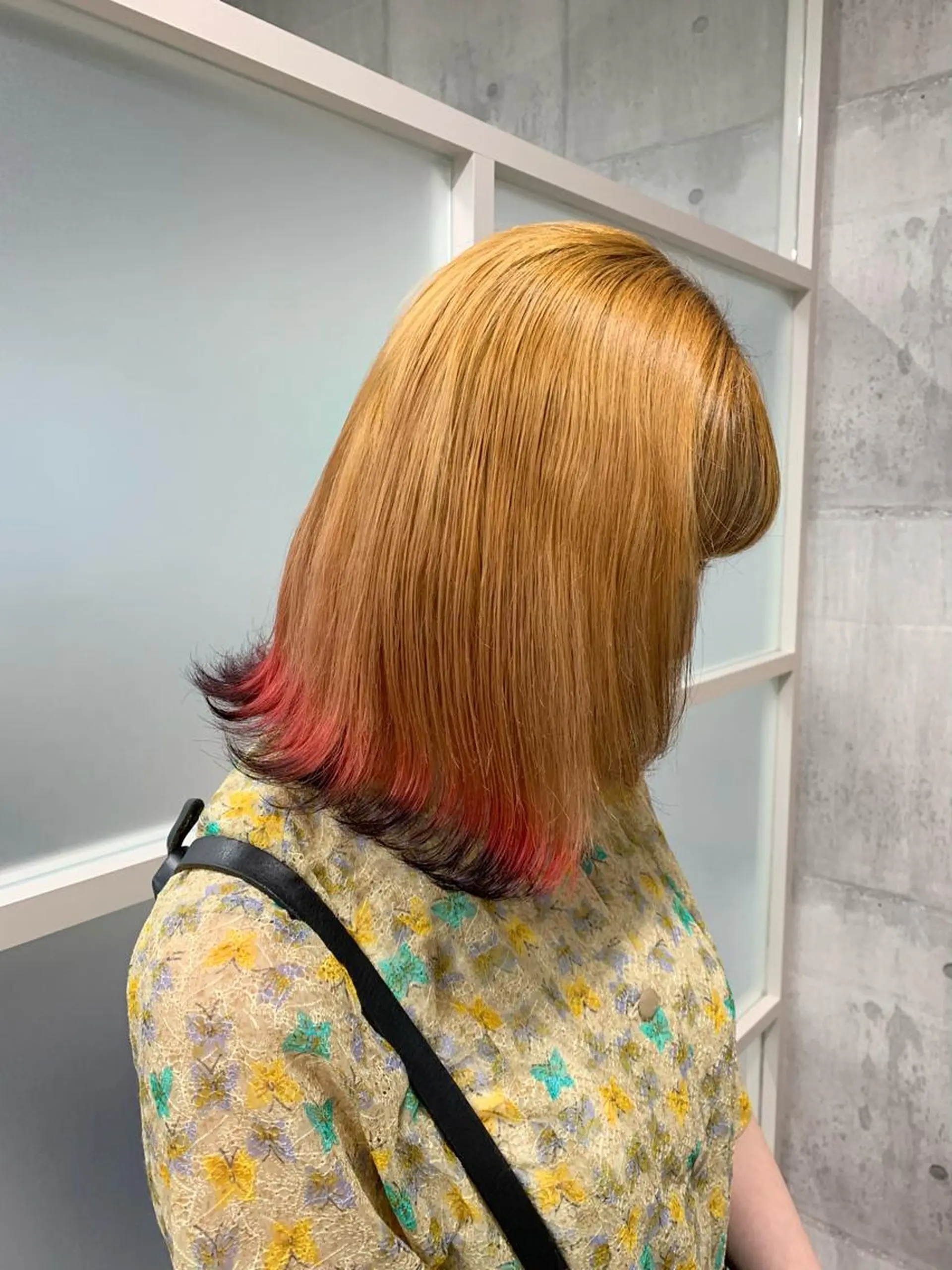 ミディアム カラー バレイヤージュ ブリーチ デザインカラー ダブルカラー ハイライトカラー ヘアカラー トリートメント 🌷大澤ゆい🌷 stylistのヘアスタイル