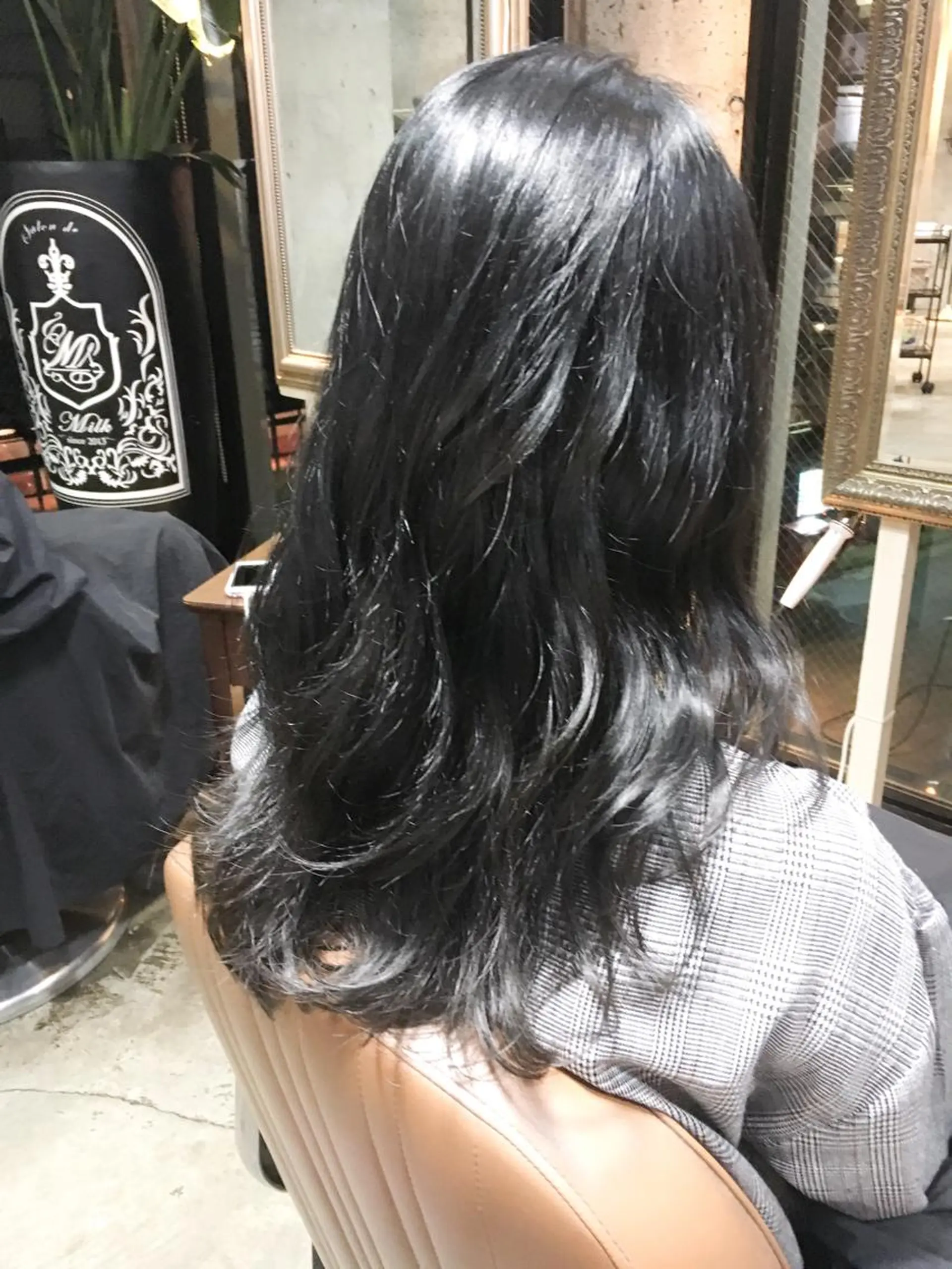 ロング カラー ブルーカラー ブルーグレー 北條 優輝のヘアスタイル