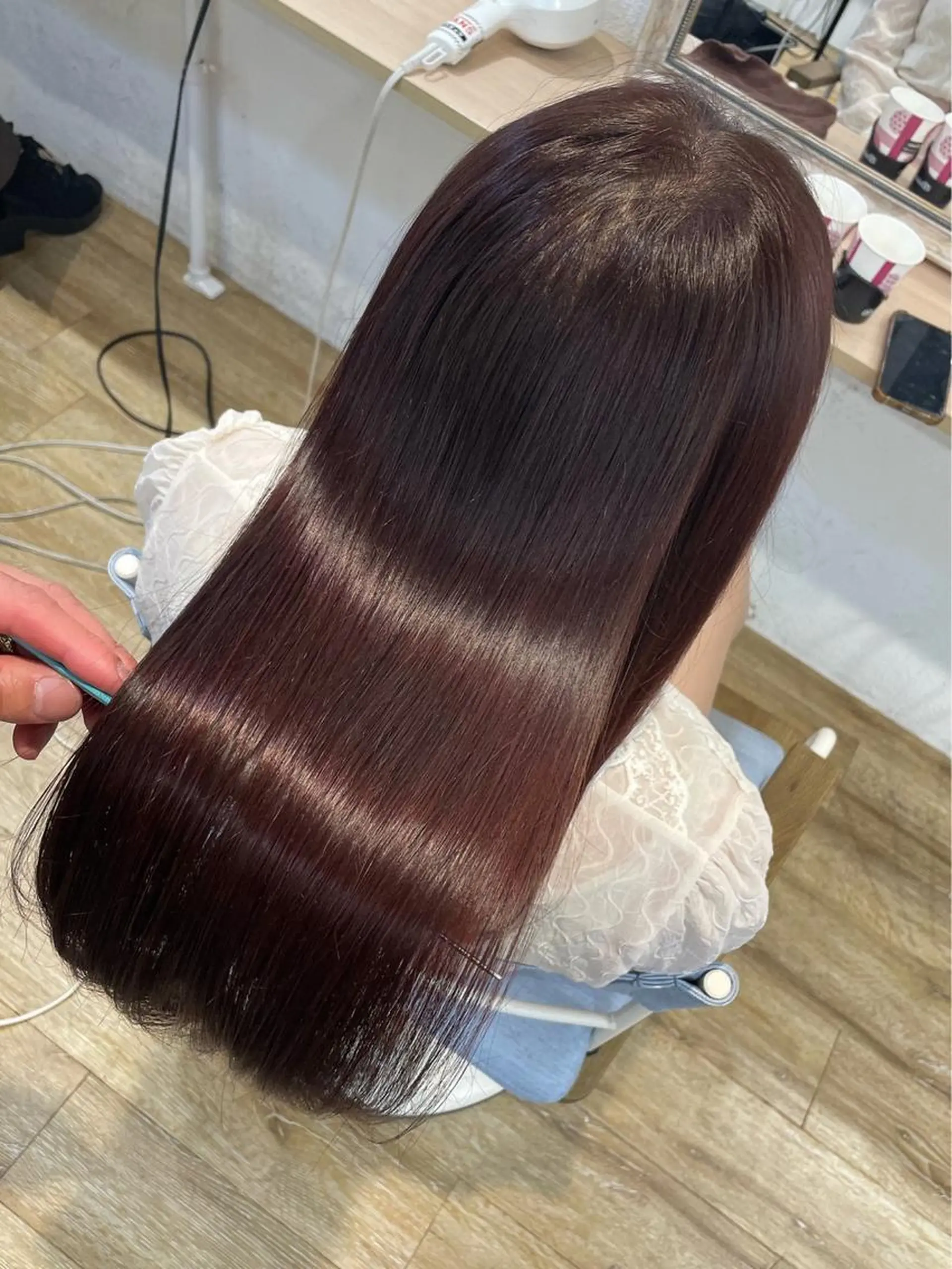 ロング 髪質改善 トリートメント カット ヘアカラー トリートメント 韓国ヘア/レイヤー/ 髪質改善のヘアスタイル