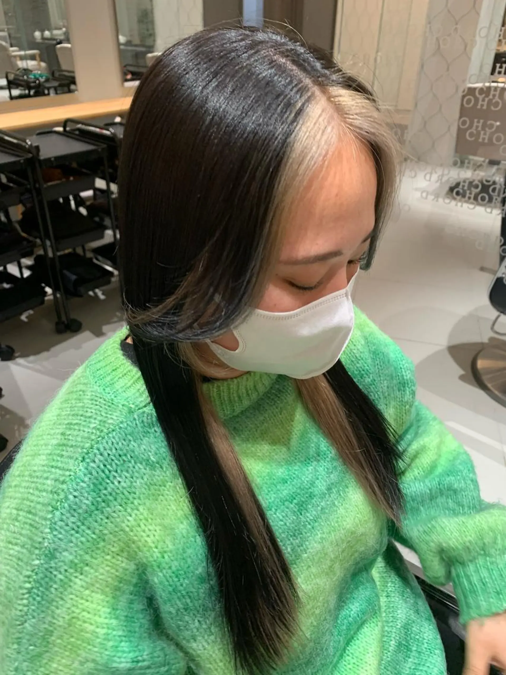 ロング ミストバング ヘアカラー 🩵波多野 来実🩵のヘアスタイル