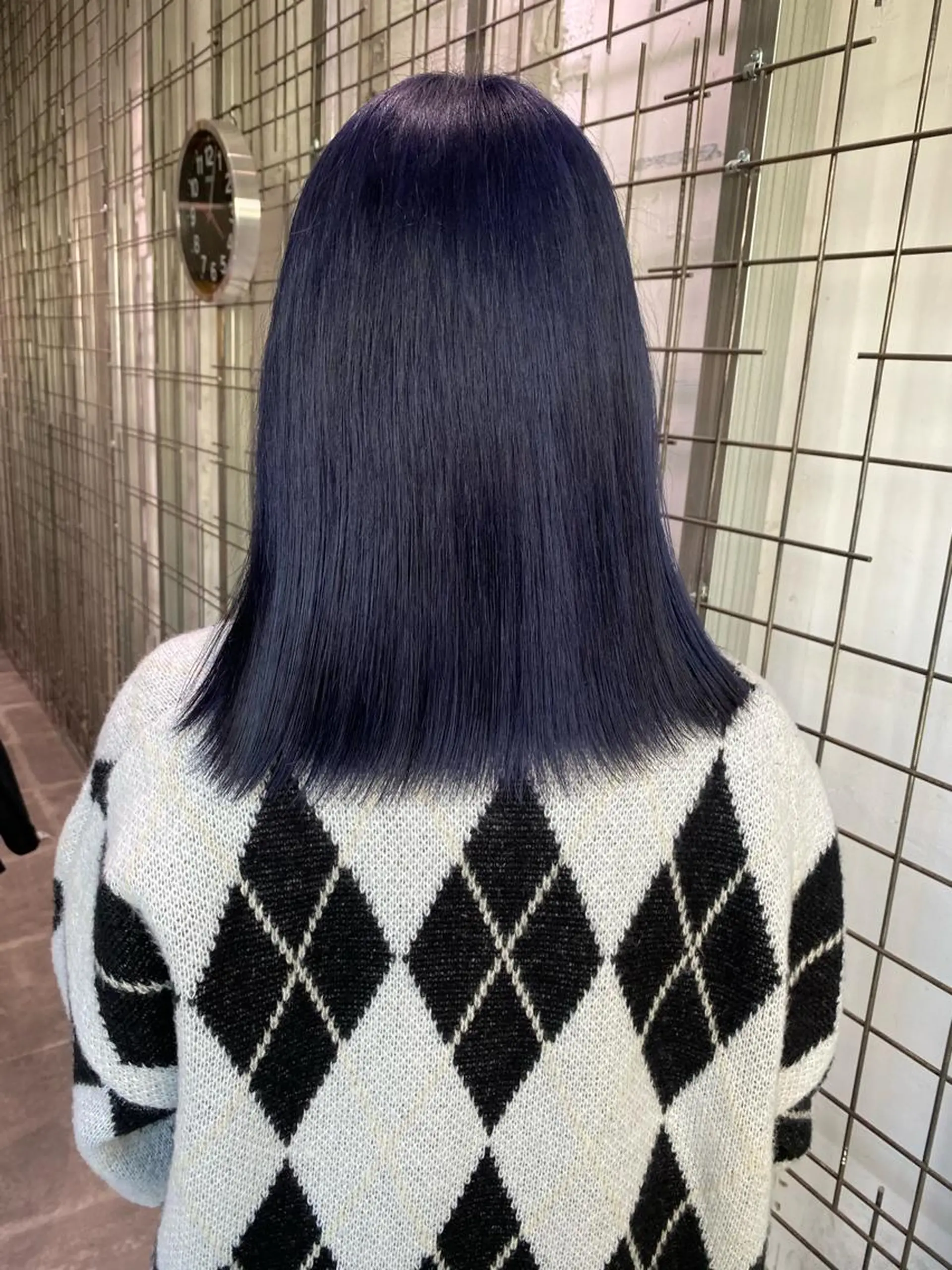 カラー ブルーカラー ネイビーカラー カット ヘアカラー AYANE 韓国ヘア /レイヤーカットのヘアスタイル