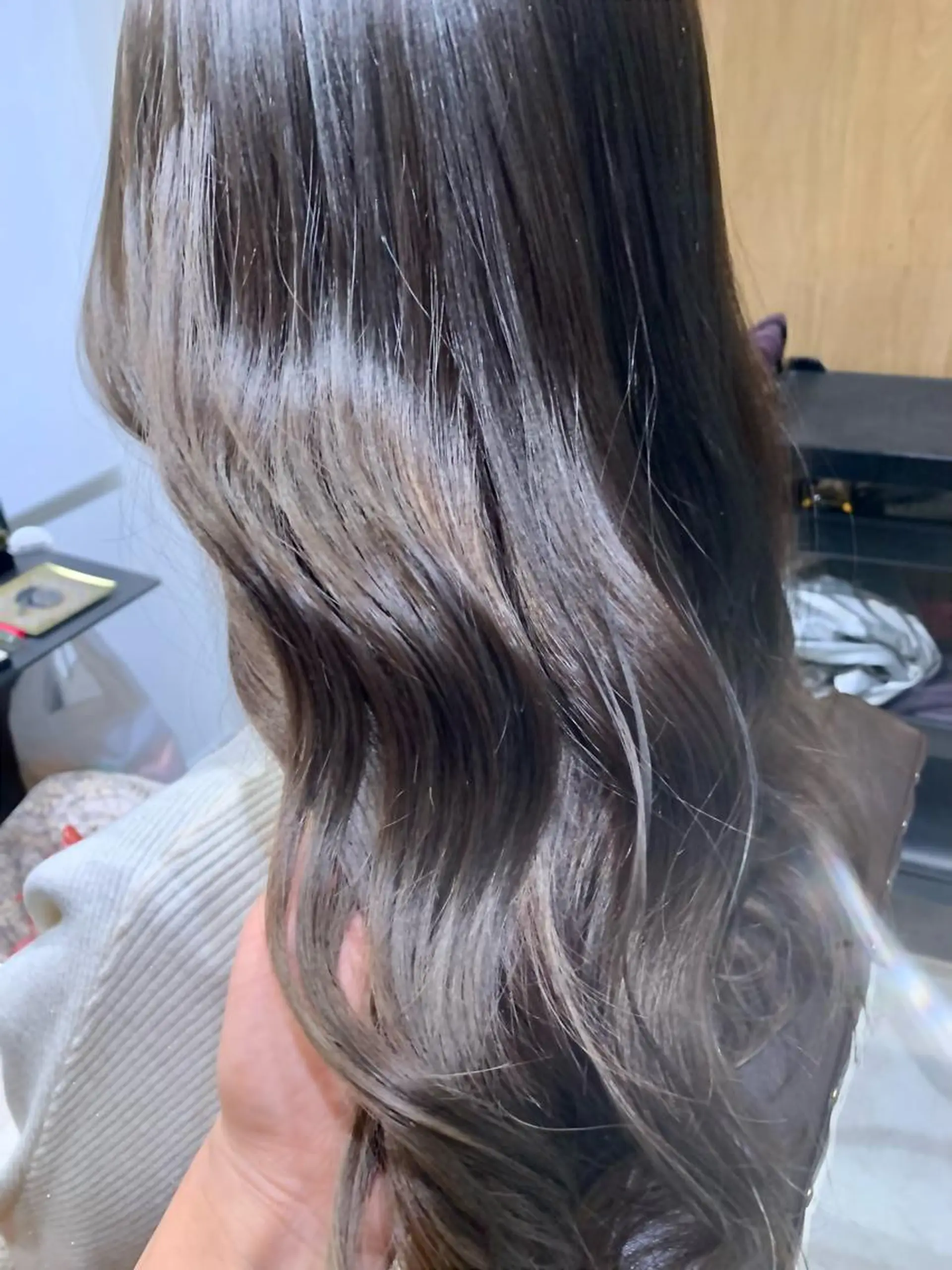 ロング カラー カット ヘアカラー トリートメント 藤野なつえ ナチュラルのヘアスタイル