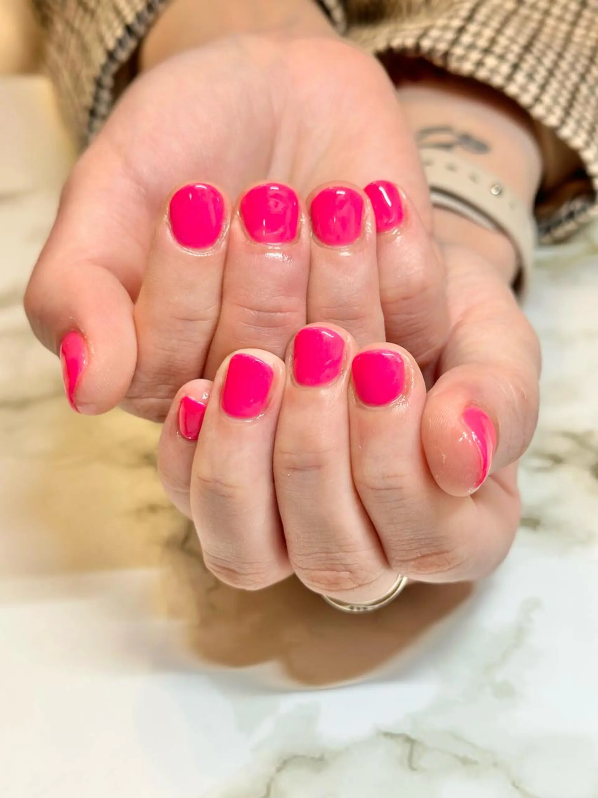 ネイル ワンカラーネイル ピンク Nailsalon yuuchiのネイルデザイン
