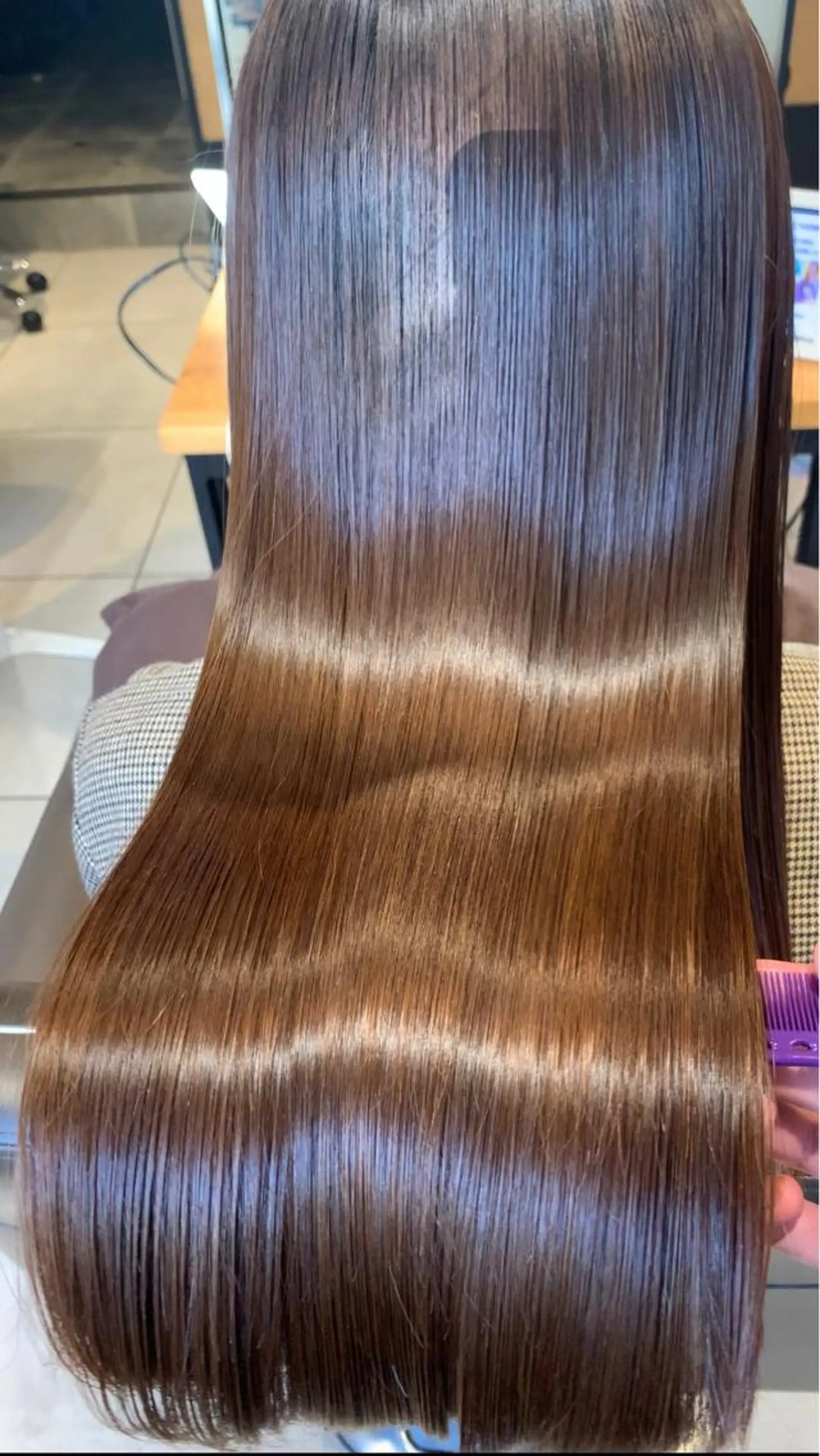 ロング 縮毛矯正 トリートメント 乾かすだけでサラ艶に /髪質改善西村涼太のヘアスタイル