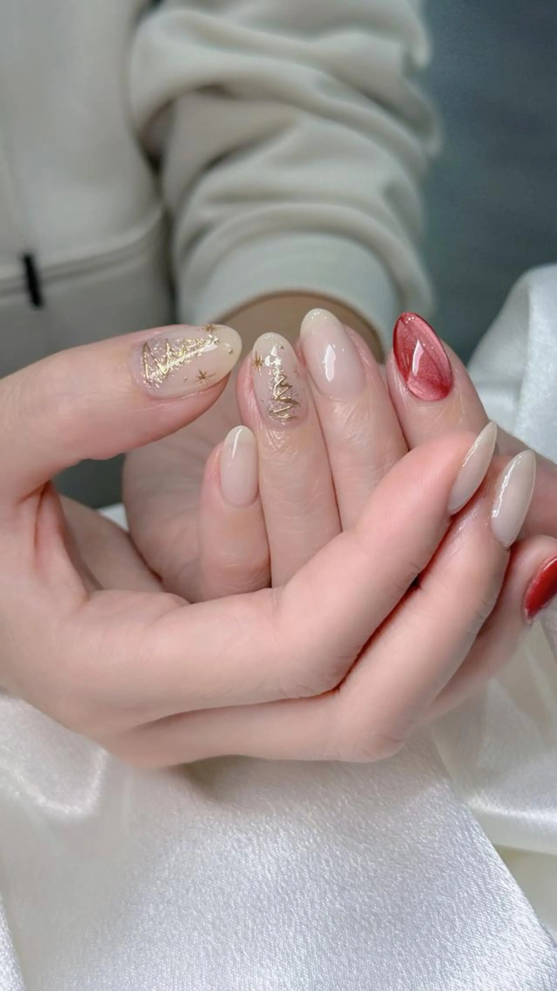 ネイル アートネイル オーロラネイル ブルー チークネイル フットネイル Nails 168 ネイルズイロハのネイルデザイン