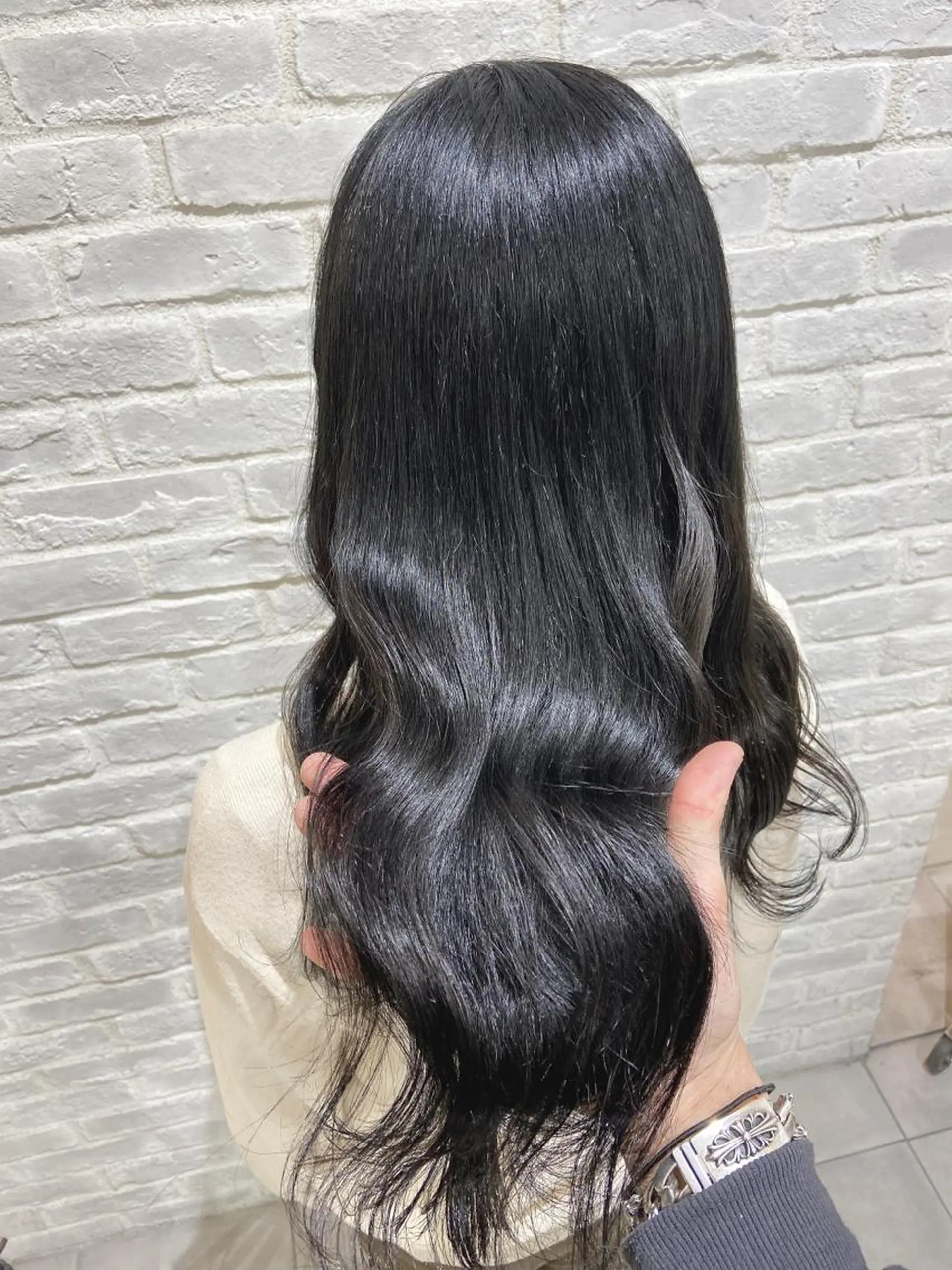 ロング カラー アクアカラー ブルーカラー ブルージュ ダブルカラー グラデーションカラー カット ヘアカラー 韓国/色気/レイヤー /avance天王寺のヘアスタイル