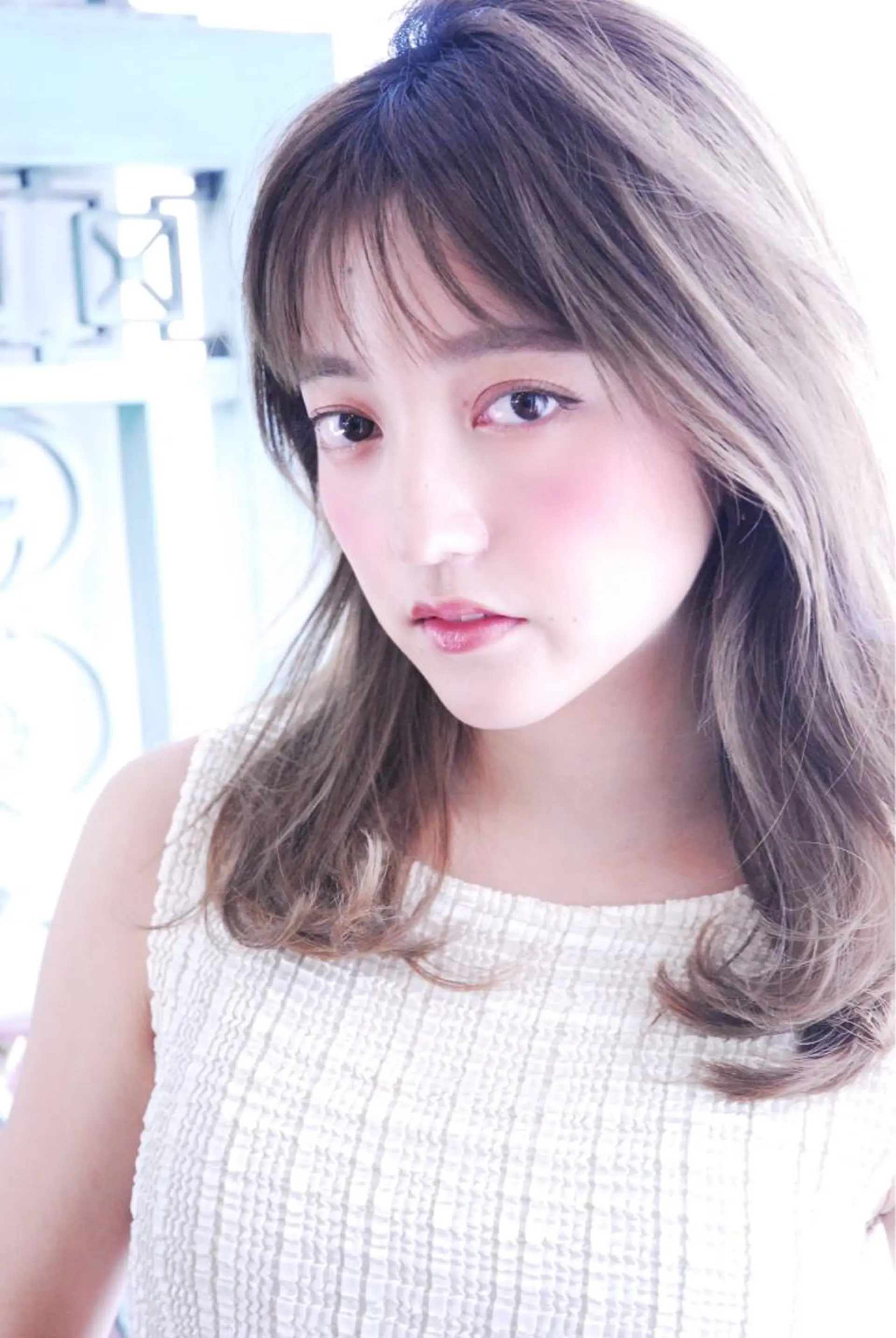 セミロング カラー パーマ ヘアアレンジ メンズ 学生(メンズ向け) イルミナカラー エクステ 学生 縮毛矯正 表参道Lise おおいしおりのヘアスタイル