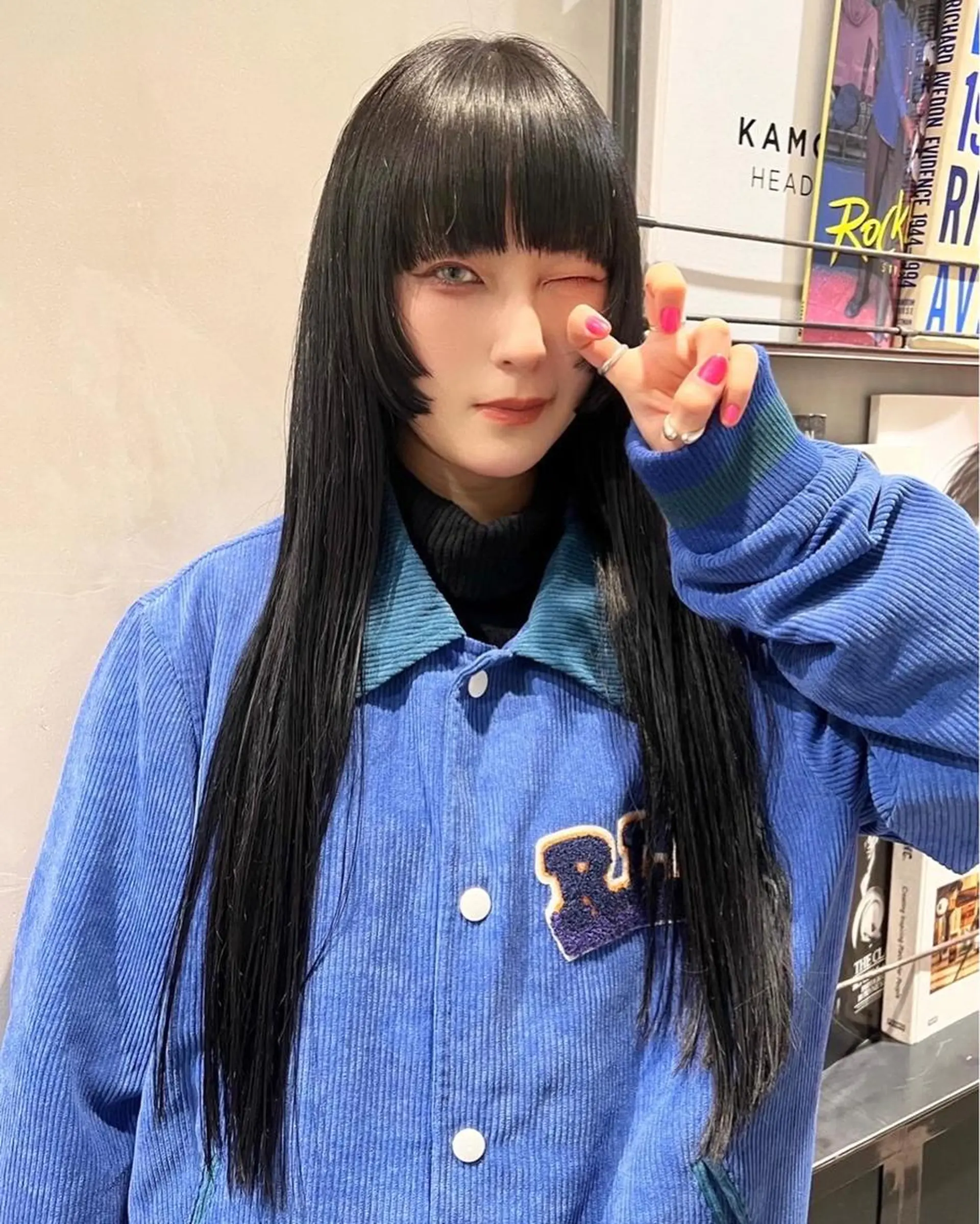 ロング カラー カット ヘアカラー トリートメント 優 作のヘアスタイル