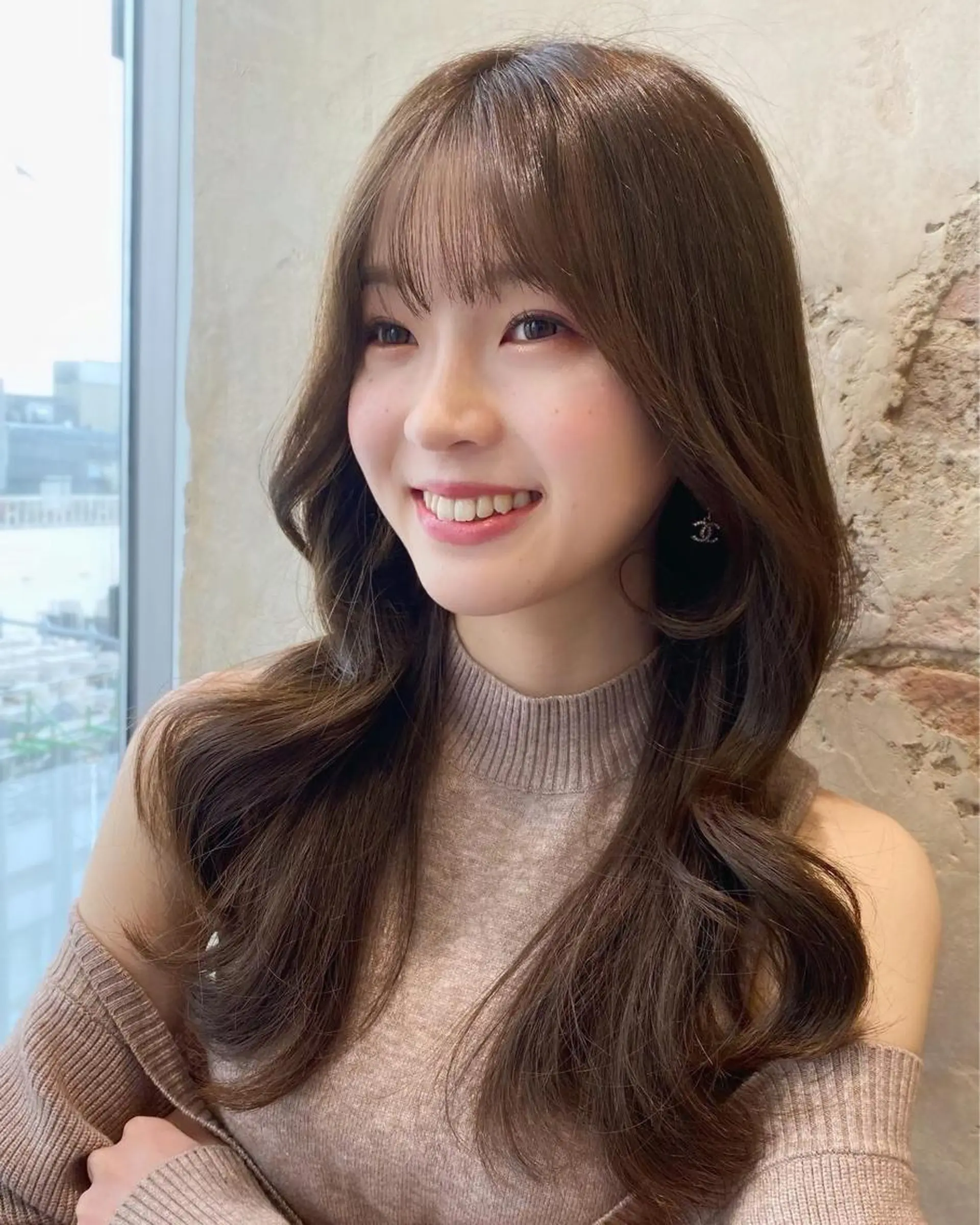 セミロング カラー On所属・顔まわりカット🌟 くびれヘア/寺門遥輝のヘアスタイル