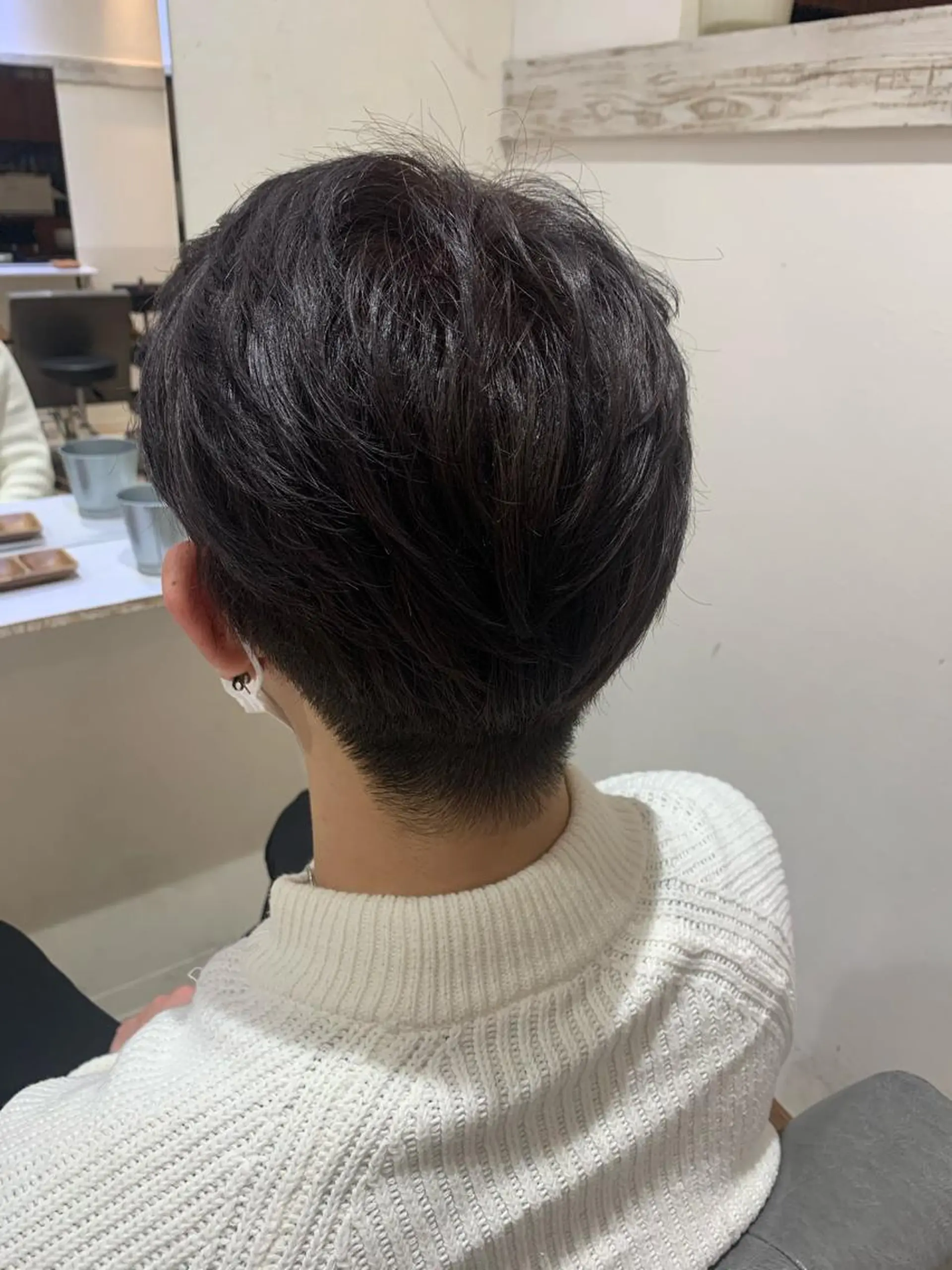 ショート カラー メンズ ディープパープル パープルカラー カット Gisel みらののヘアスタイル