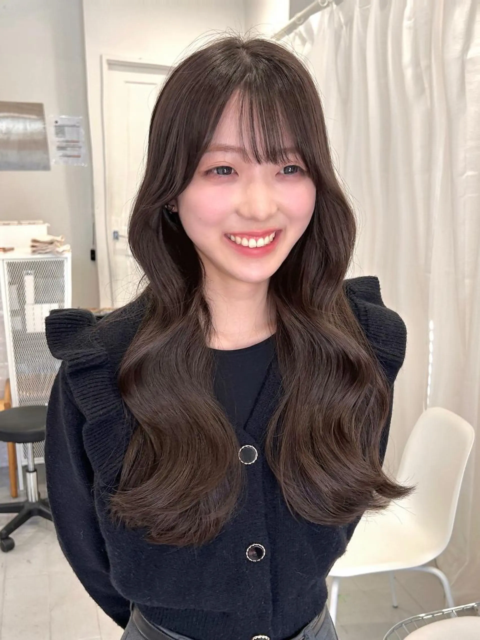 セミロング カット ヘアカラー トリートメント 韓国ヘア ‎🤍KANA🎀のヘアスタイル