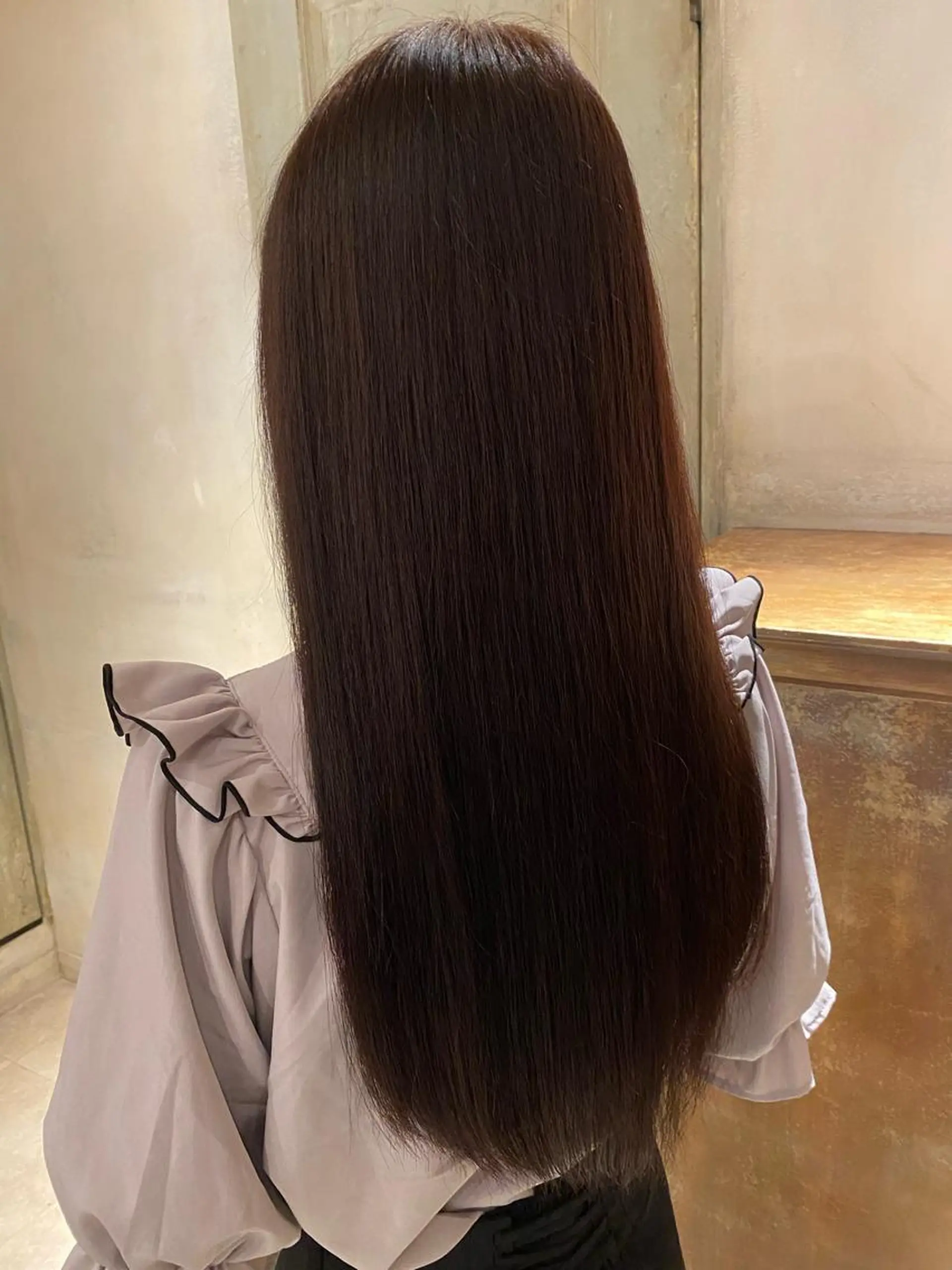 ロング ピンクブラウン ナカノ /シールエクステのヘアスタイル