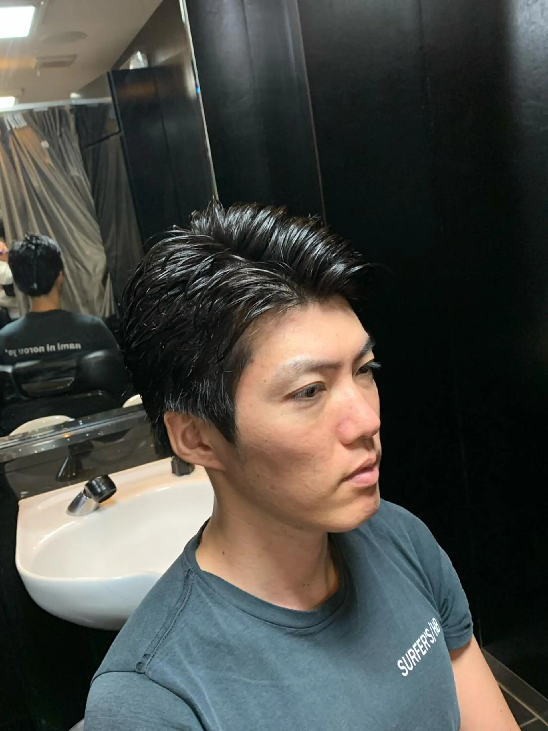 ショート パーマ メンズ ヒロ銀座 バーバーショップ神楽坂所属・ひらお あおとのヘアスタイル