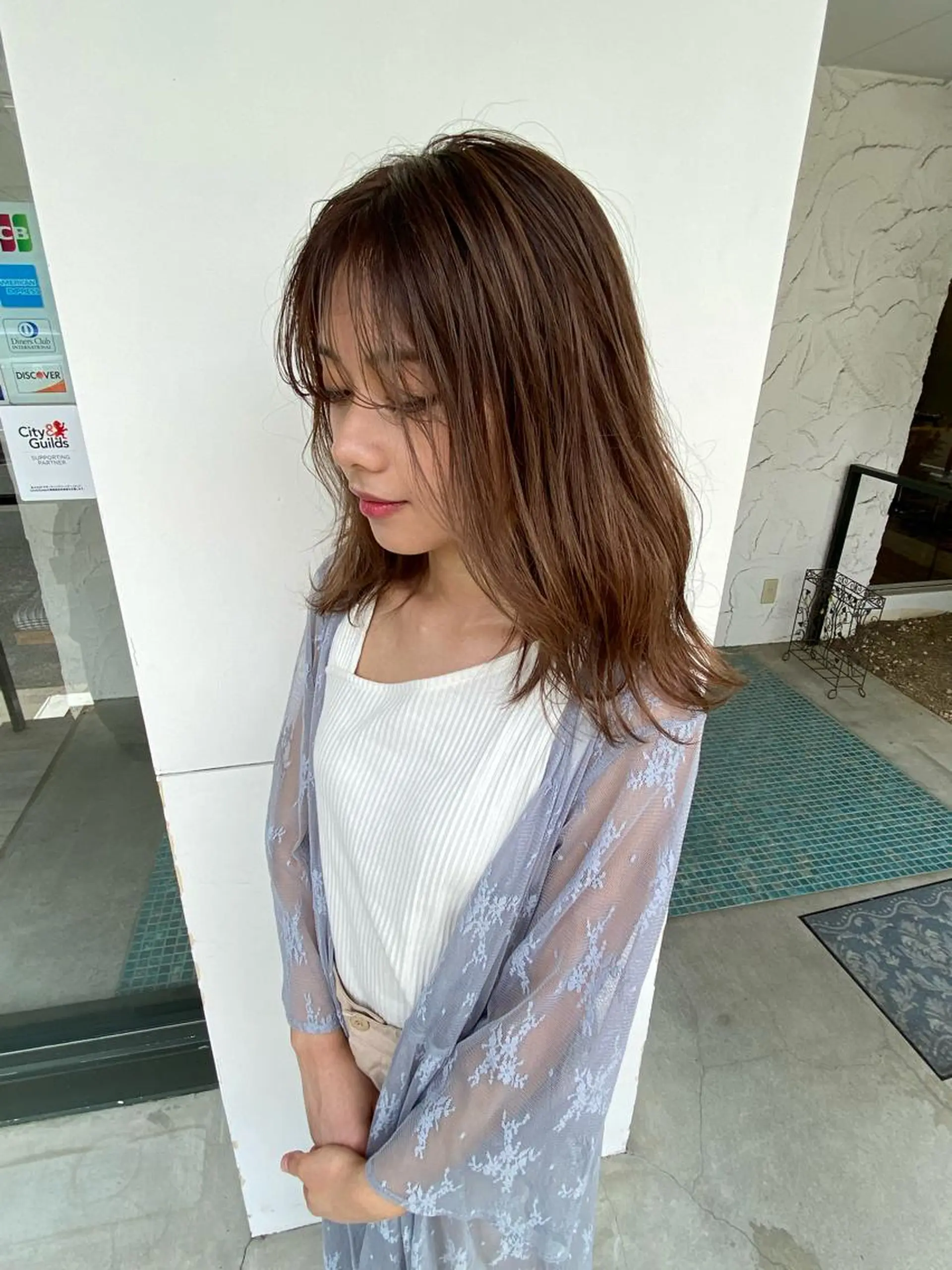 セミロング カラー 得本 ゆきのヘアスタイル