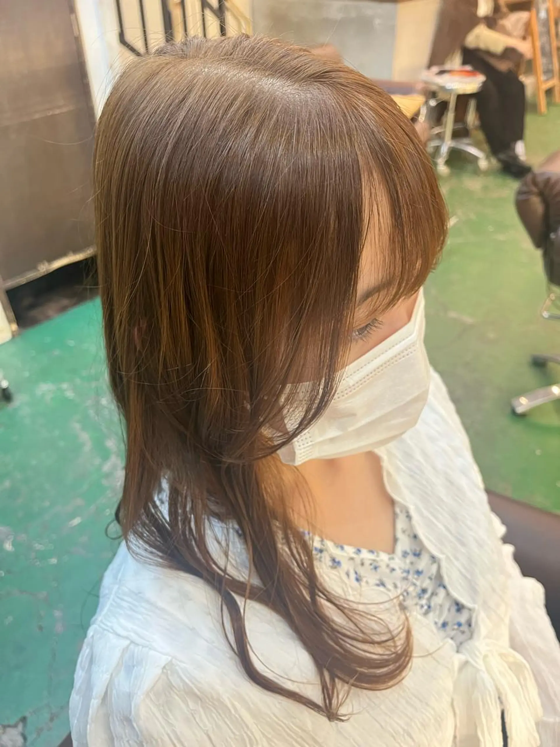 ロング ヘアカラー トリートメント ♱地雷カラー♱ウルフ ♱ 藍衣 ♱のヘアスタイル