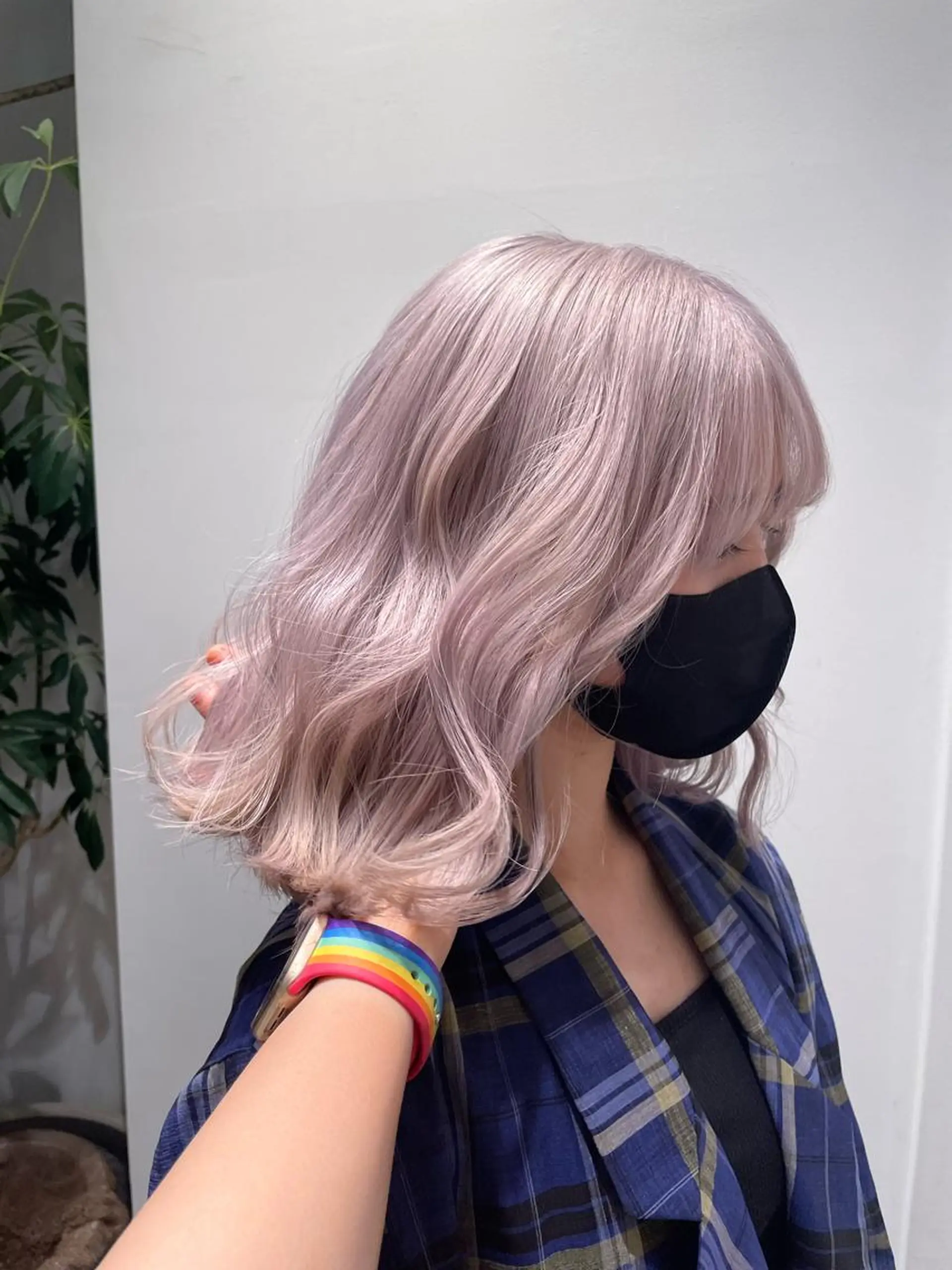 ミディアム カラー ブリーチ ピンクカラー ホワイトピンク ヘアカラー 艶カラーリスト 🌈銀座🌈牛込萌香のヘアスタイル