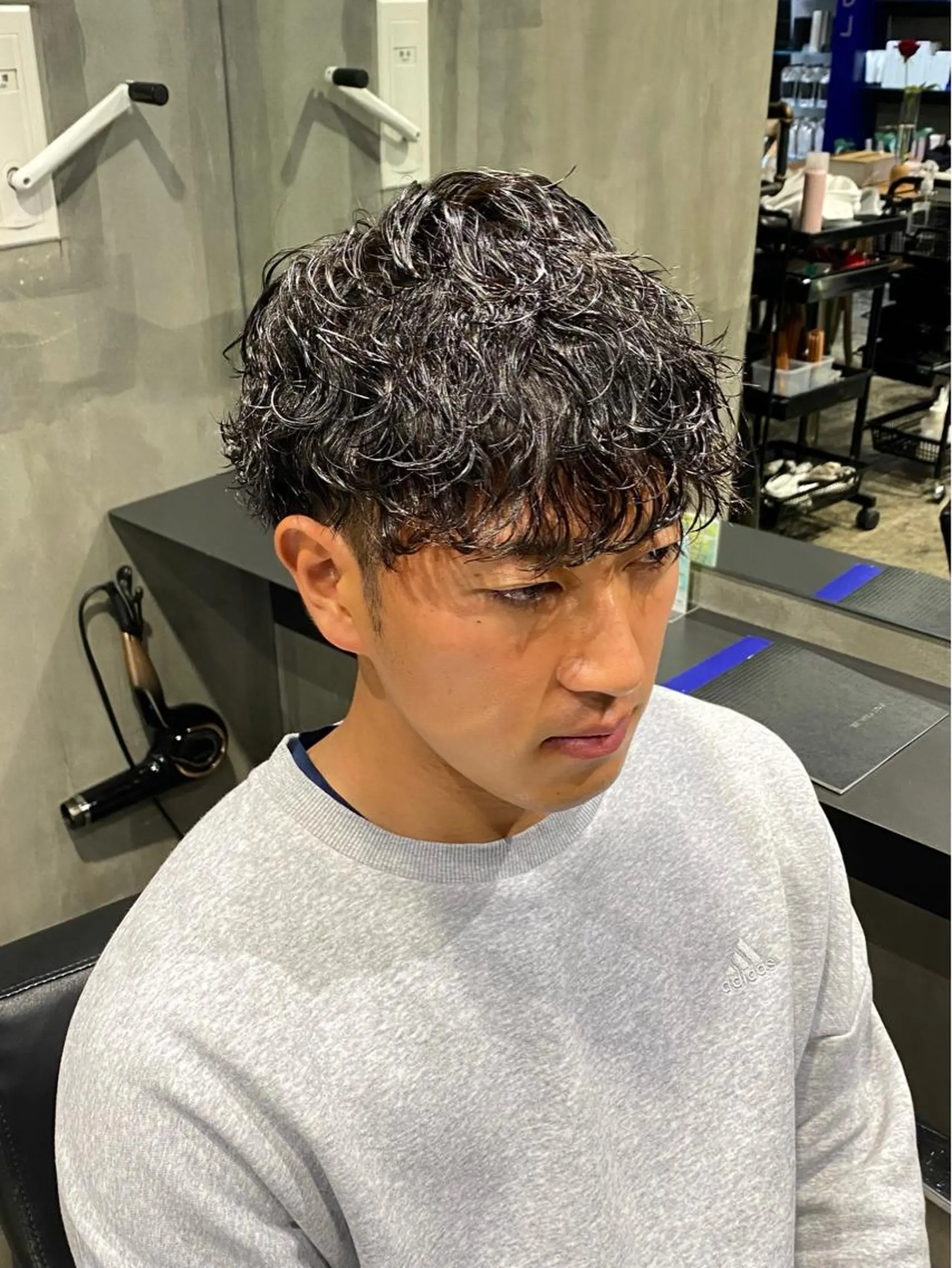 ショート パーマ メンズ カット パーマ Agu hair lore沼館店所属・八戸パーマ/メンズパ ーマ/シンゴ。のヘアスタイル
