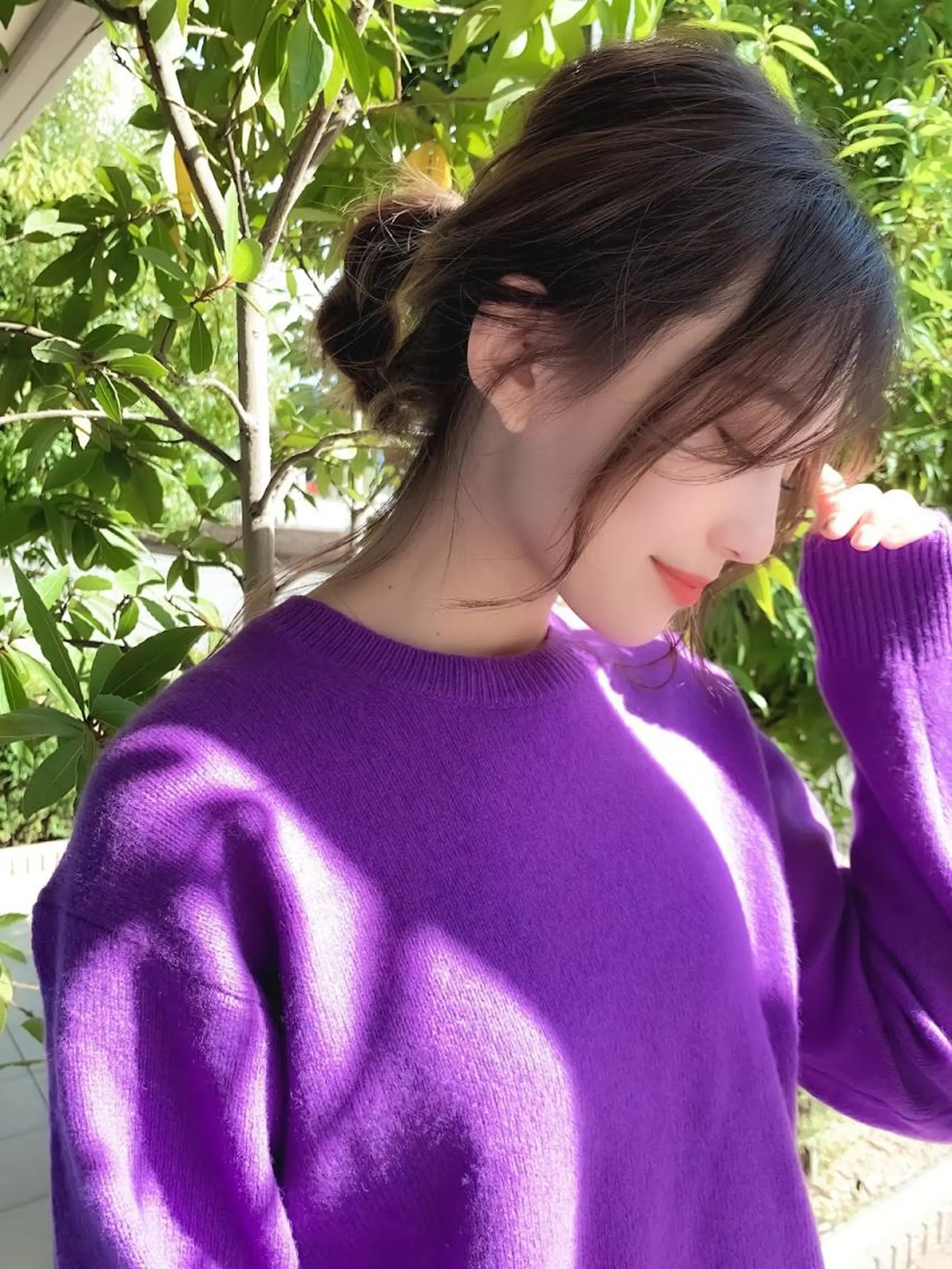 セミロング ブリーチ毛矯正.髪質 改善.髪にドラマをのヘアスタイル