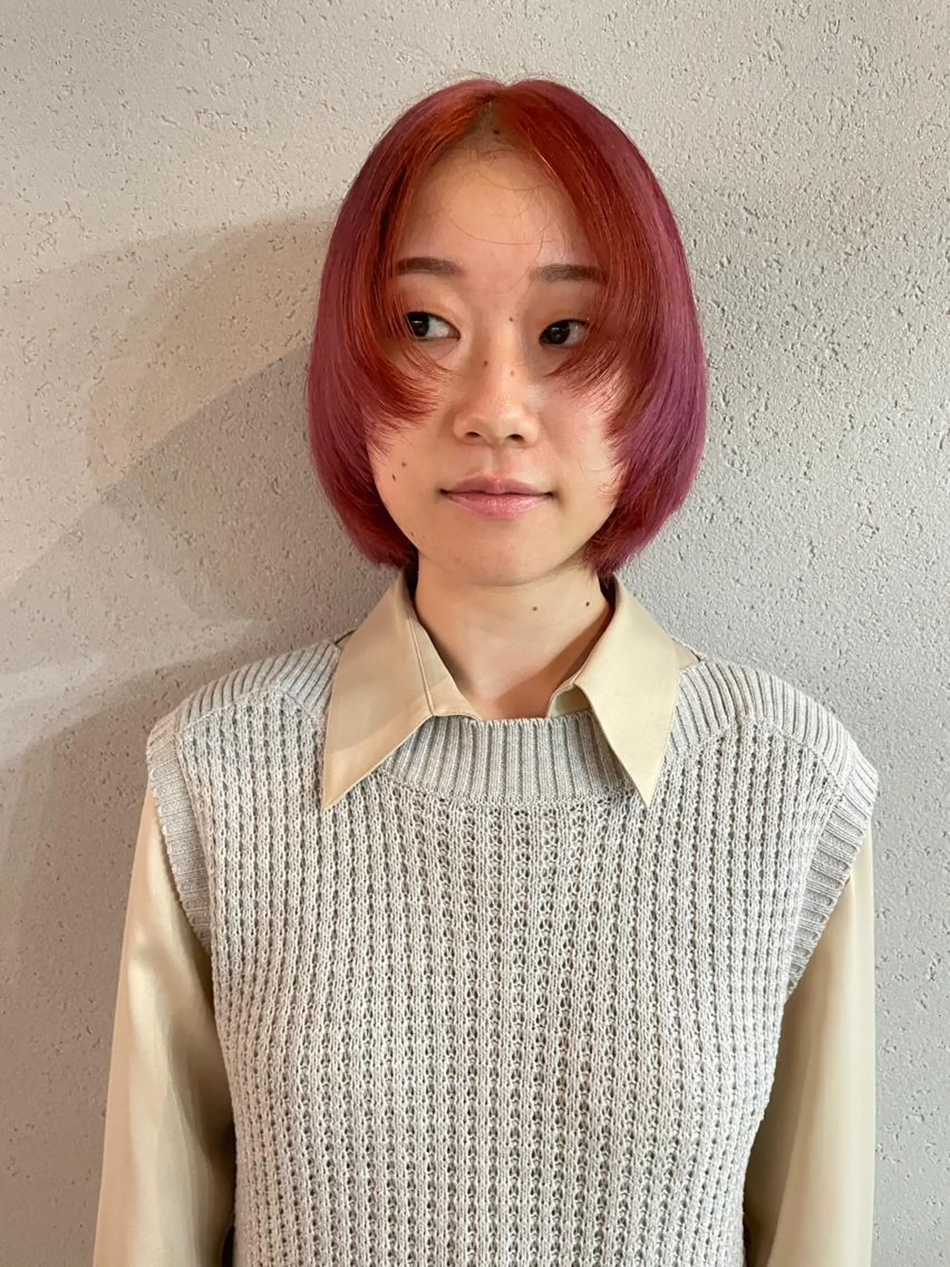 ミディアム カラー ヘアカラー 吉田一輝 外国人パーマのヘアスタイル