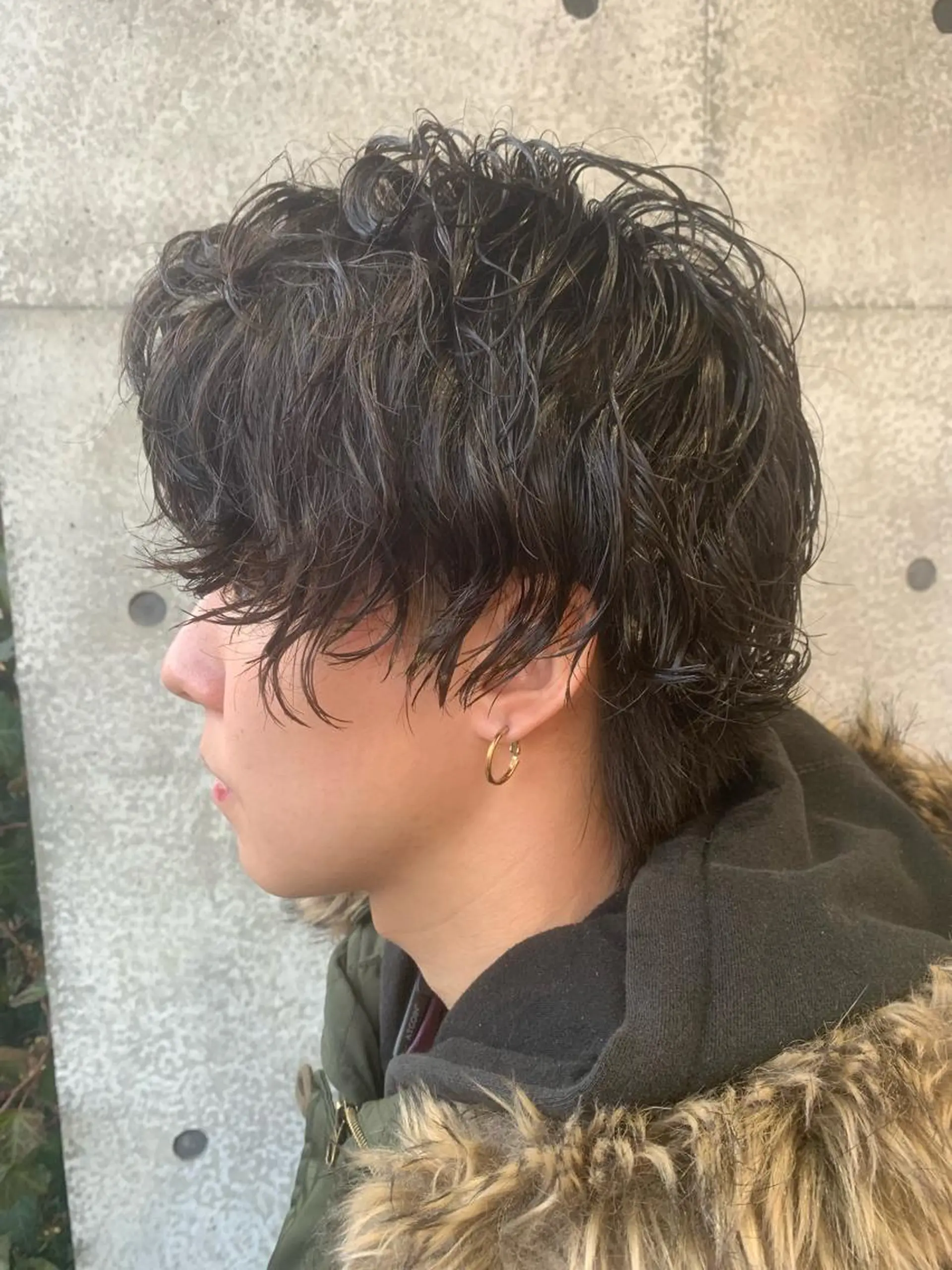 ショート パーマ メンズ メンズパーマフェード シモジタカヒロのヘアスタイル