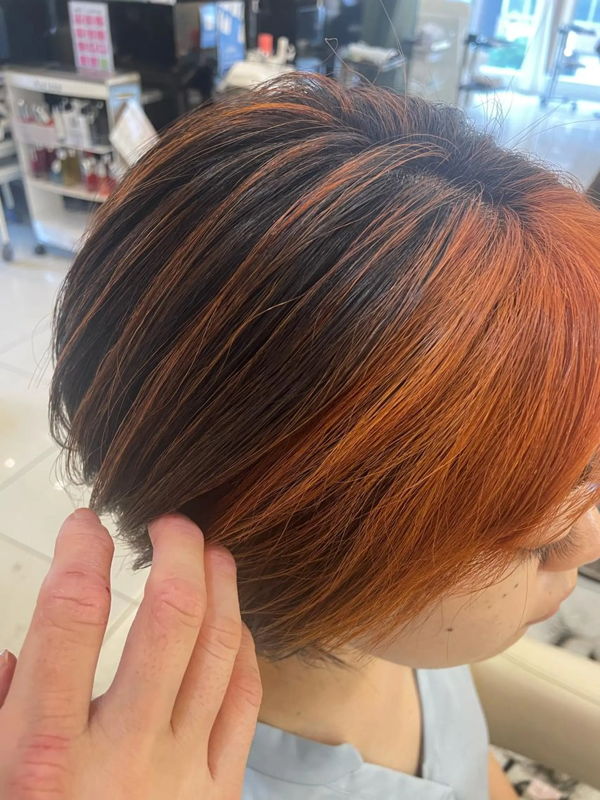 ショート カラー ヘアアレンジ カット ヘアカラー トリートメント リリー /Men's/パーマのヘアスタイル
