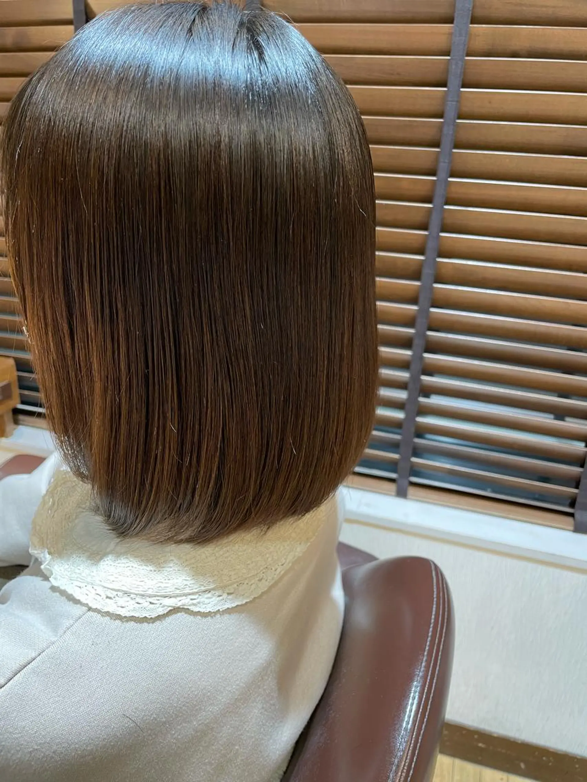 ミディアム 縮毛矯正 カット 縮毛矯正 佐賀里栞南🌼🐰 /ナチュラルスタイルのヘアスタイル