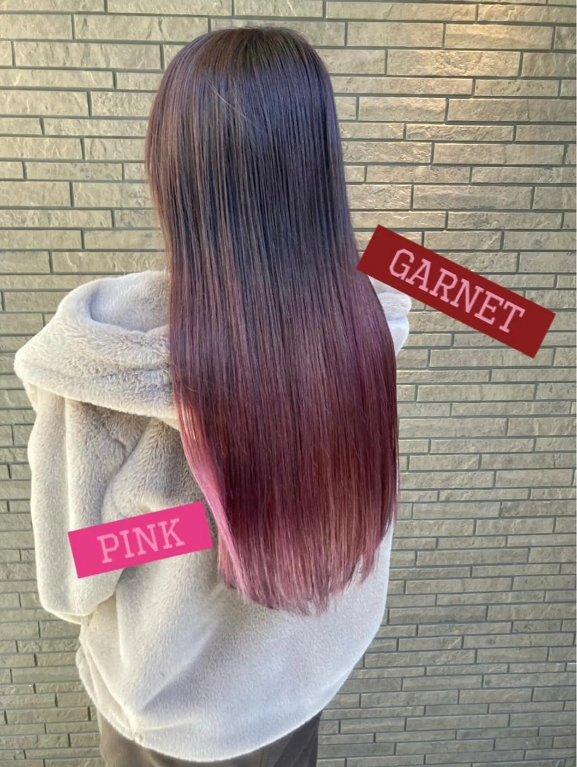ロング カラー グラデーションカラー ピンクカラー 中嶋 ナカジマのヘアスタイル