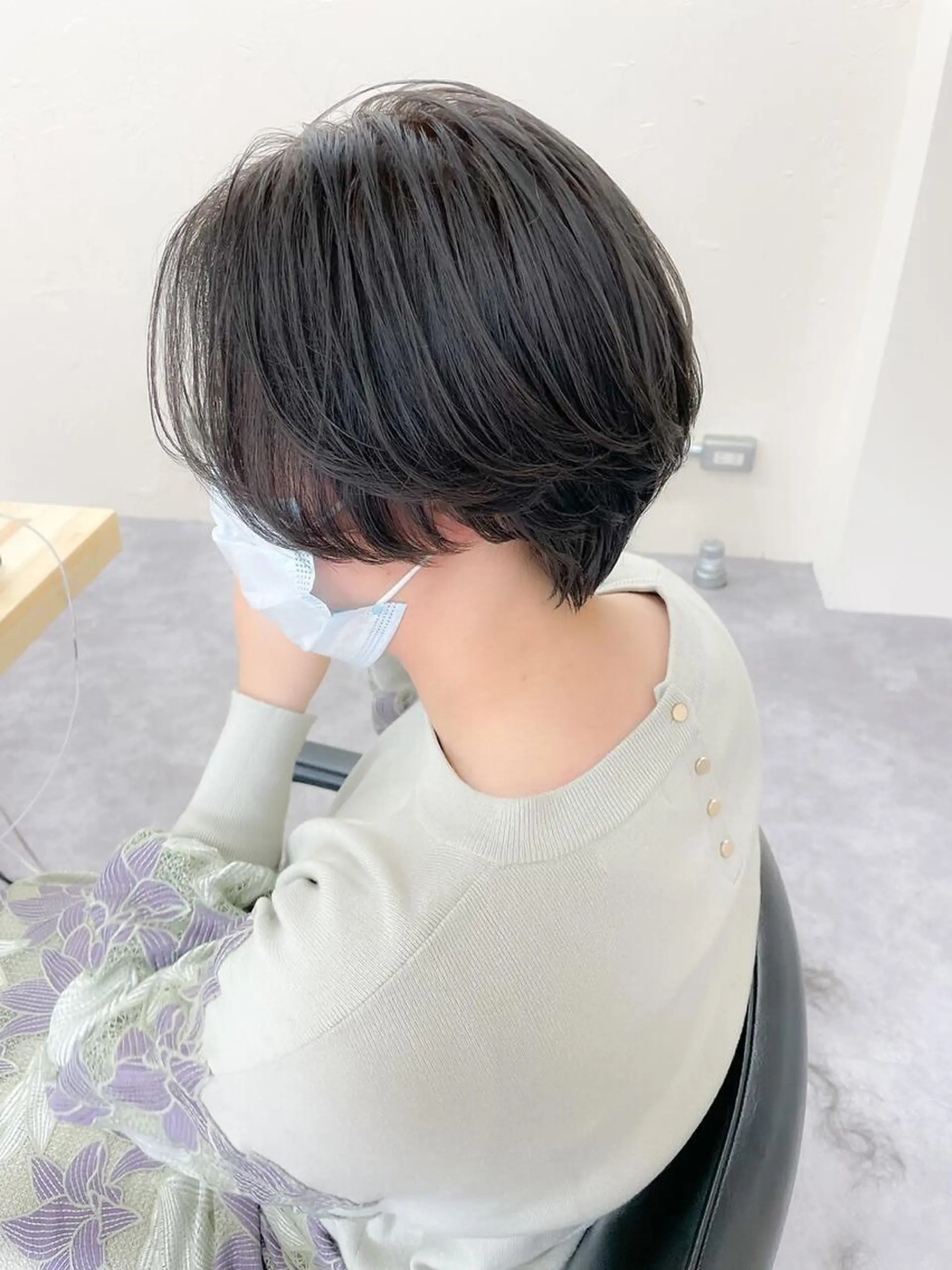 ショート カラー ヘアカラー トリートメント ✨ブリーチなし透明感 池袋　水野のヘアスタイル