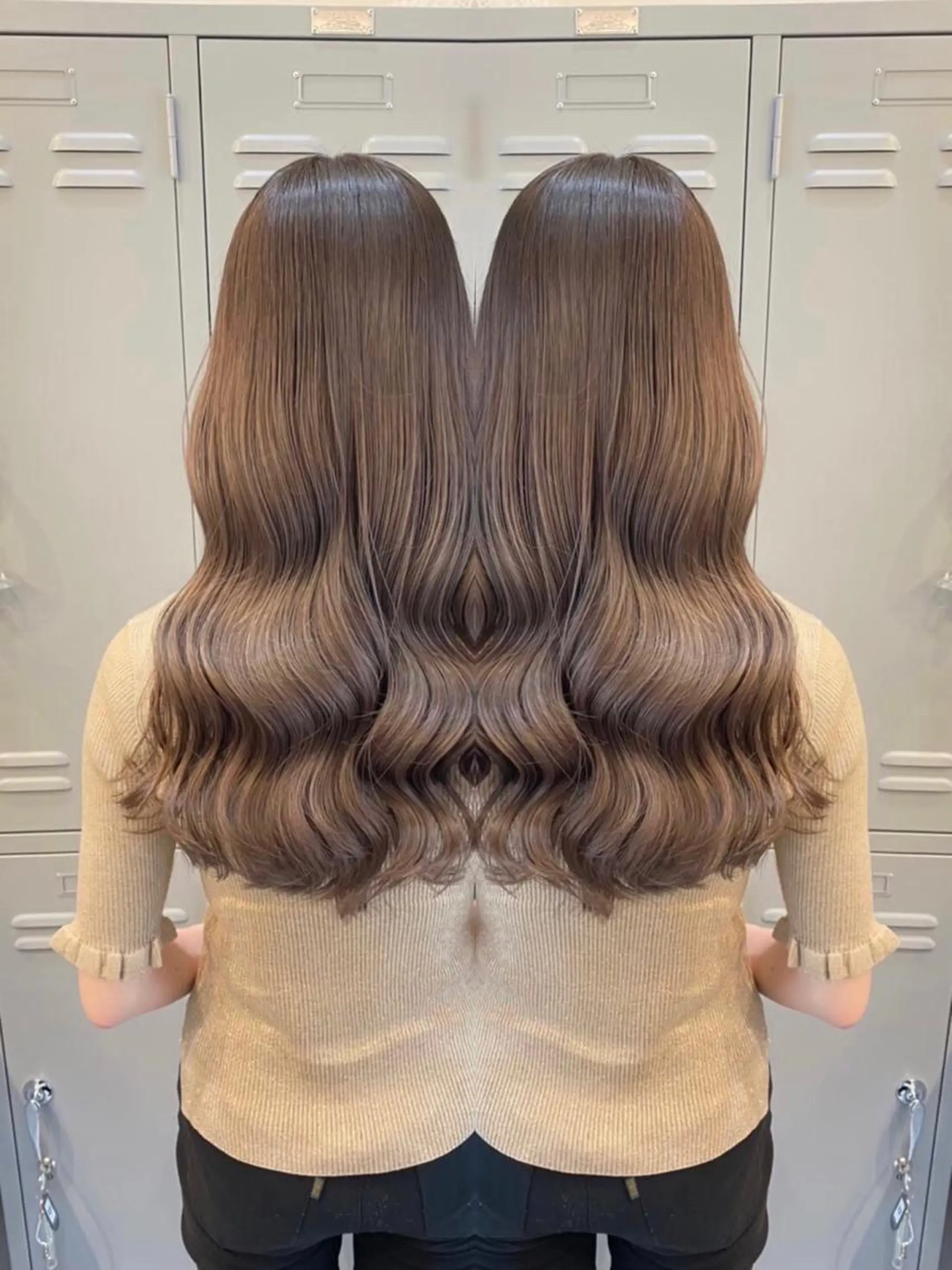ロング カラー パーマ 🦋レイヤー✖︎ 髪質改善🦋リョウヤのヘアスタイル