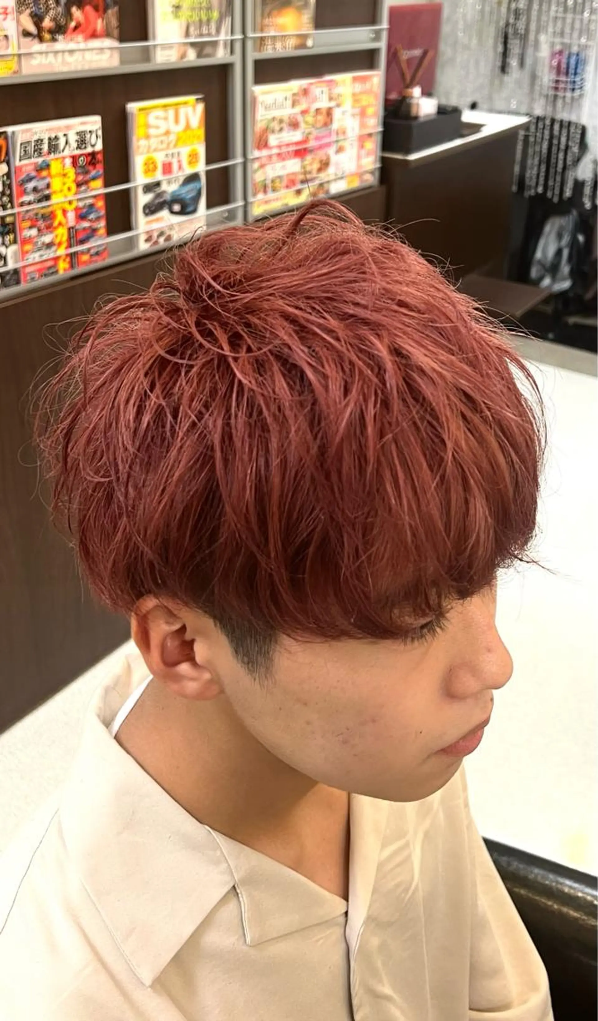 ショート カラー メンズ ブラウンカラー KEN 🌟のヘアスタイル