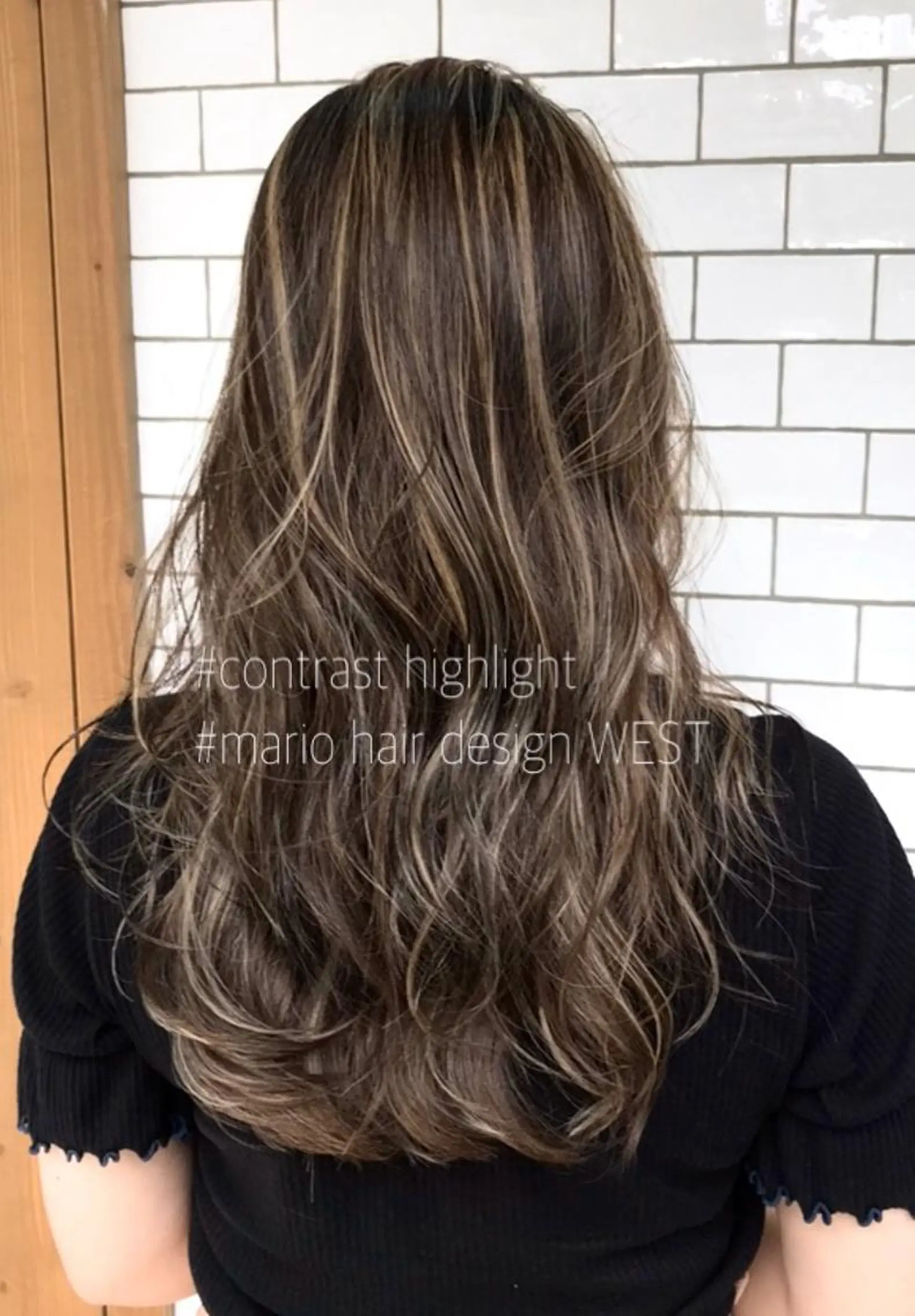 ロング カラー デザインカラー ハイライトカラー ハイライト 竹嶌 健吾のヘアスタイル
