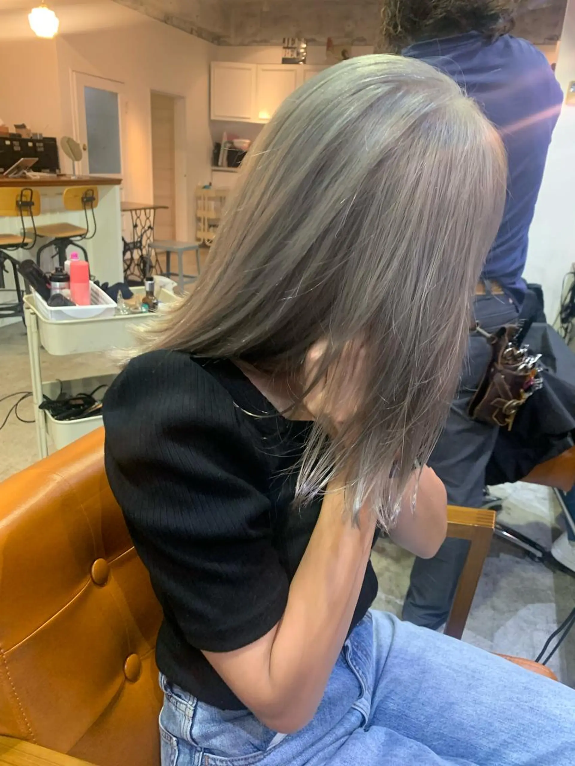 セミロング ヘアカラー トリートメント ヘッドスパ ヘアセット 山口 竣也のヘアスタイル