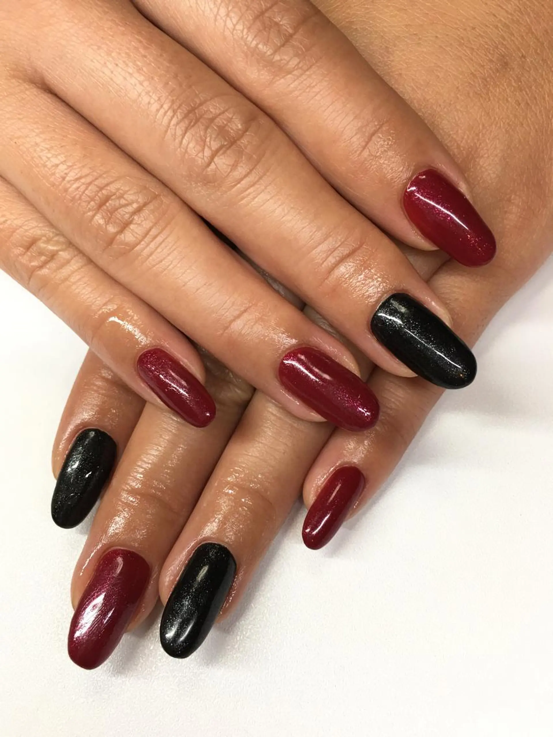 ネイル ボルドー ワンカラーネイル glow_ nailのネイルデザイン