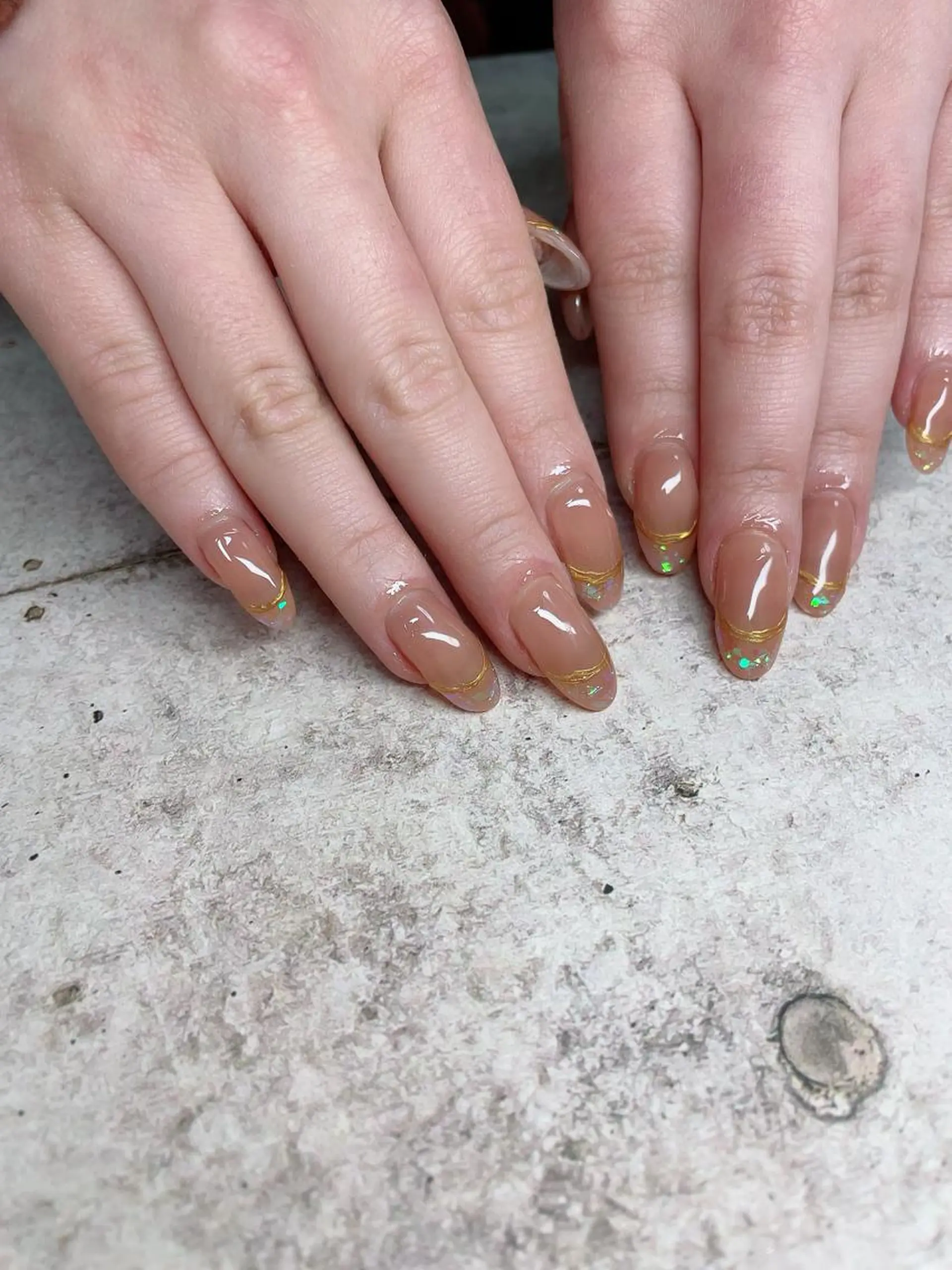 ミディアム ネイル フレンチネイル ワンカラーネイル ハンドネイル NailbyN所属・Nail_by N1のネイルデザイン