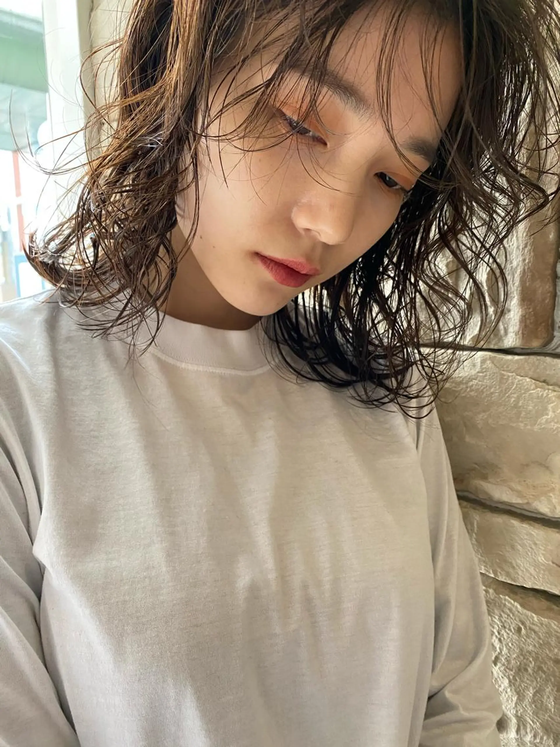 ミディアム カット ヘアカラー トリートメント 小澤大輔 YOLO hairのヘアスタイル