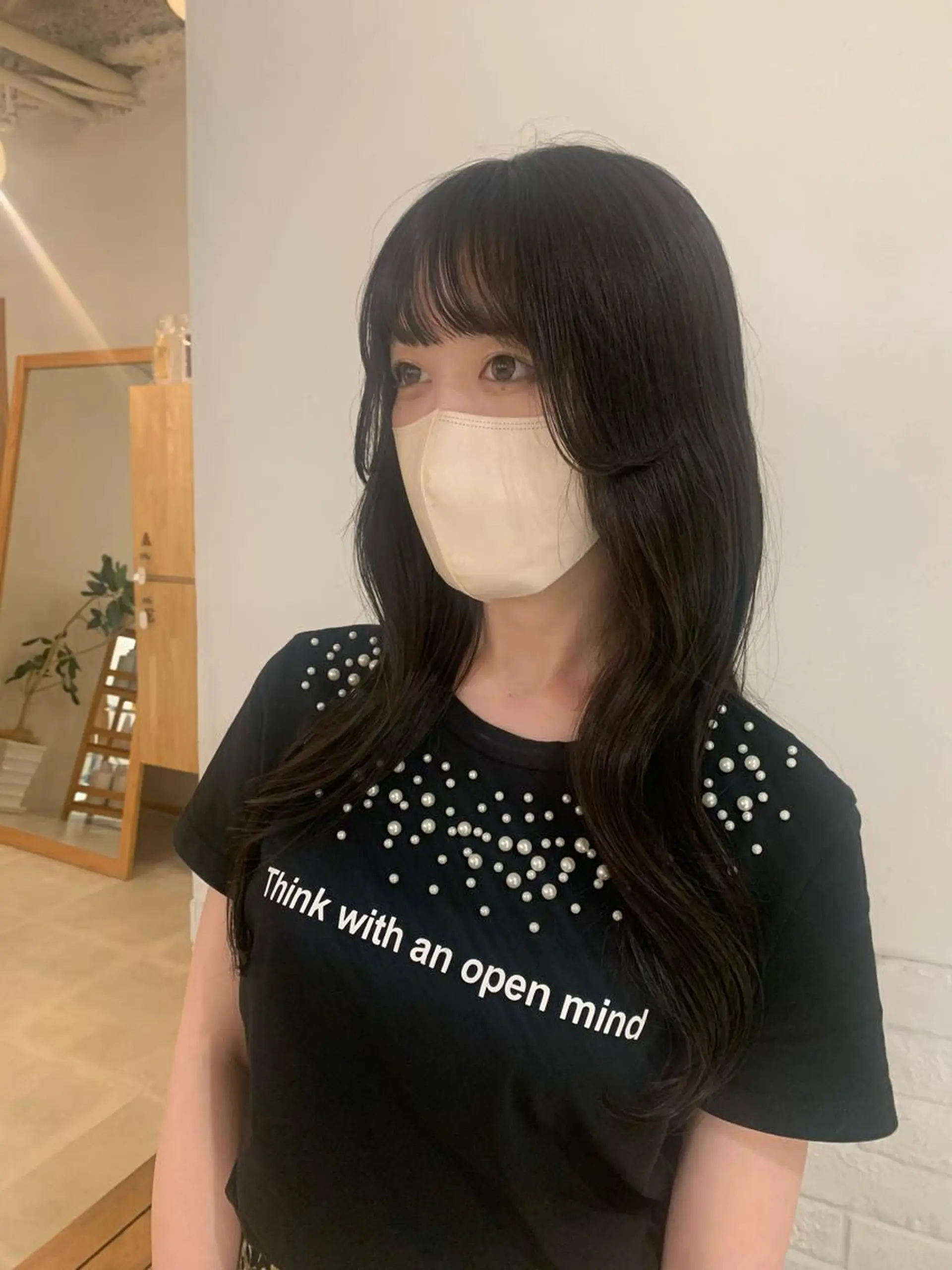 ロング カラー ダークグレー 韓国風ヘア レイヤーカット Lily hair design所属・🩰淡色系カラー／ 南ゆかり（女性のみ）のヘアスタイル